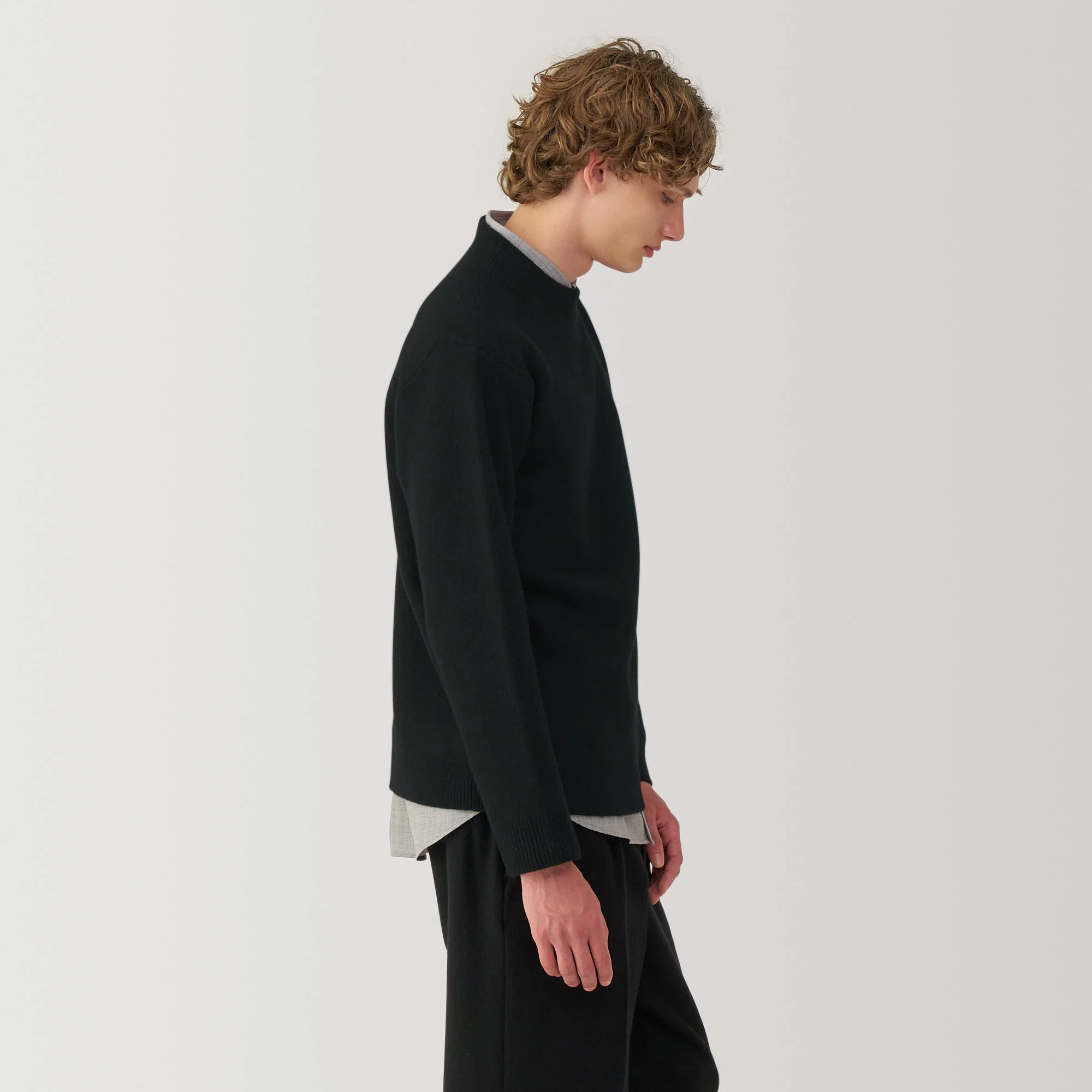Labo Men's Milled Wool Mock Neck Sweater - Image 19