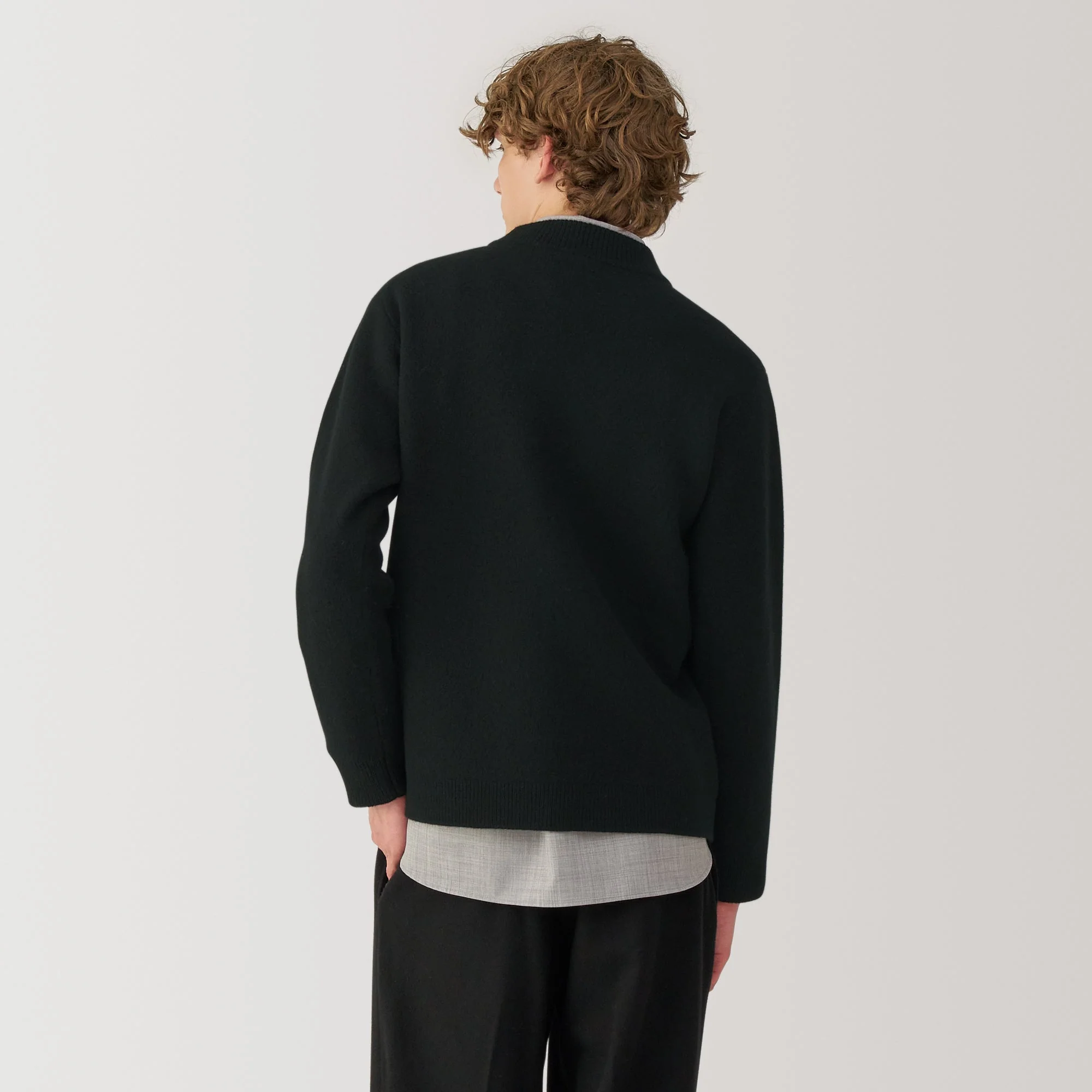 Labo Men's Milled Wool Mock Neck Sweater - Image 20