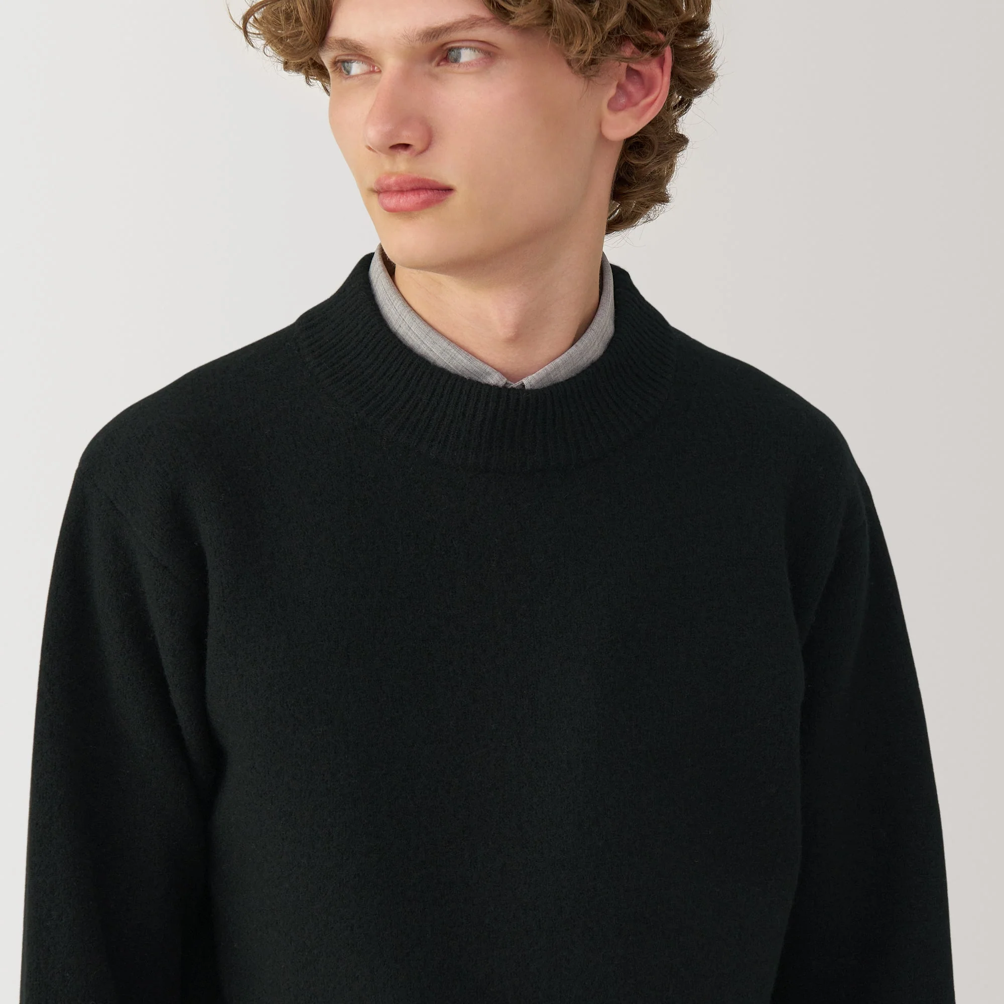Labo Men's Milled Wool Mock Neck Sweater - Image 21