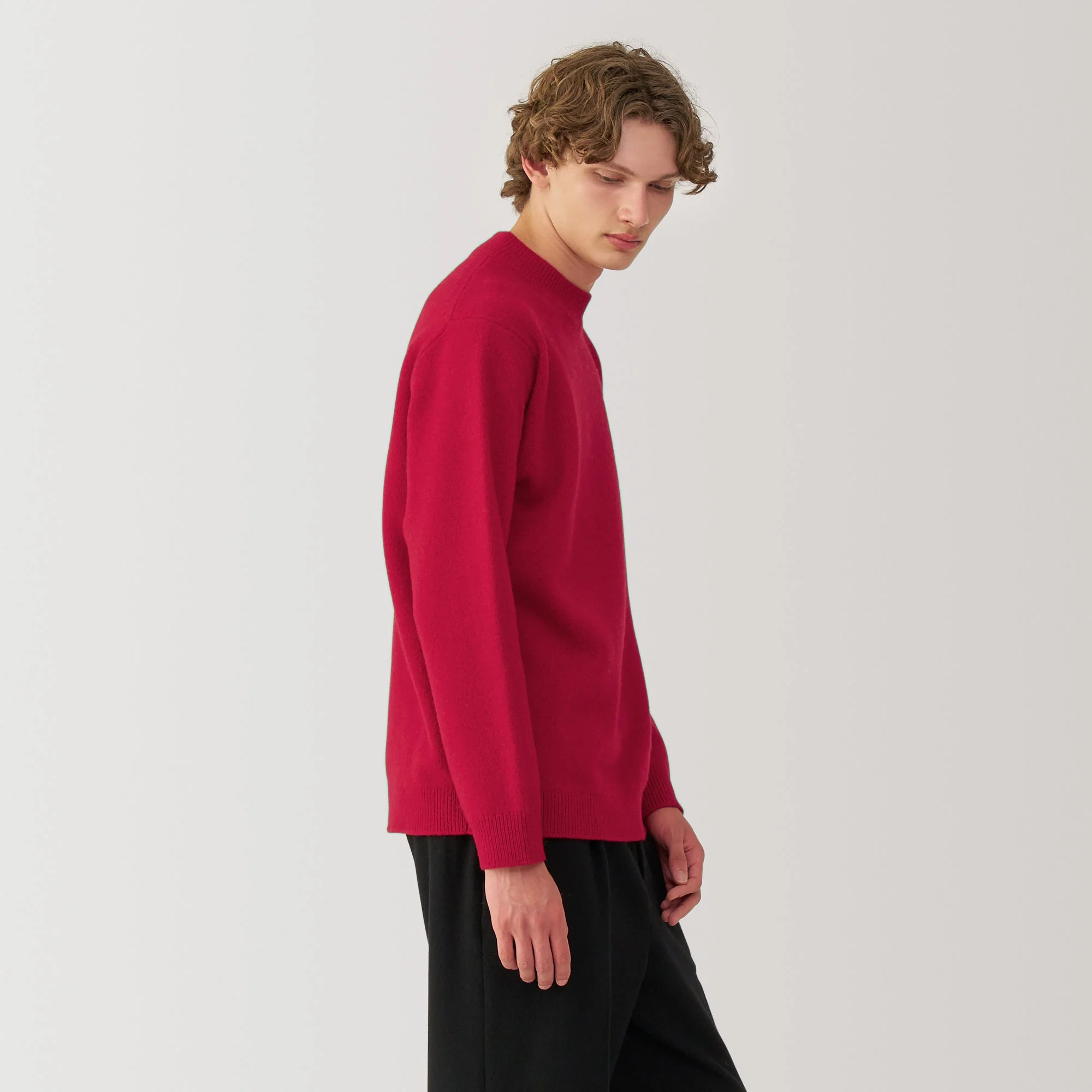 Labo Men's Milled Wool Mock Neck Sweater - Image 26