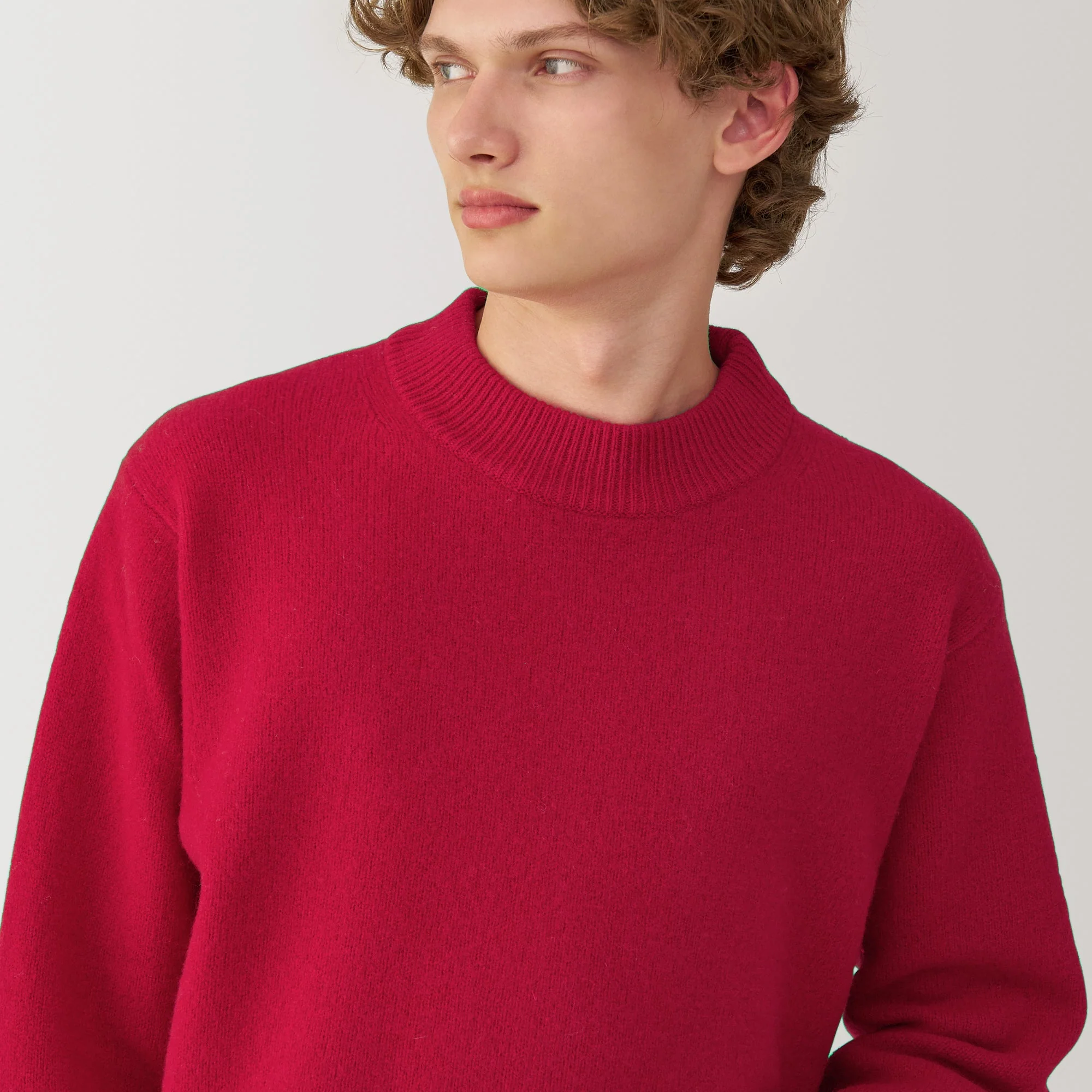Labo Men's Milled Wool Mock Neck Sweater - Image 28