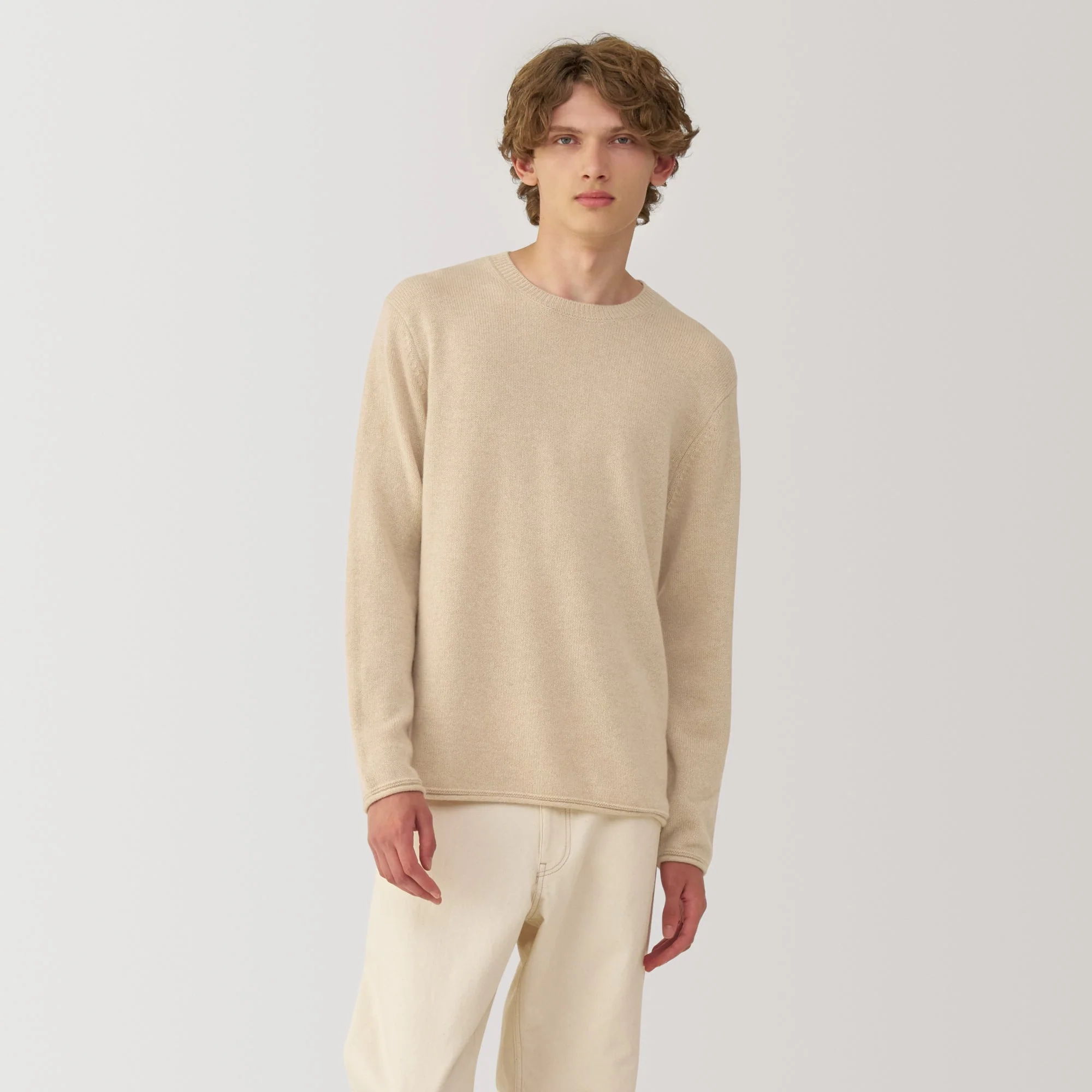 Labo Men's Natural Cashmere Crew Neck Sweater - Image 3