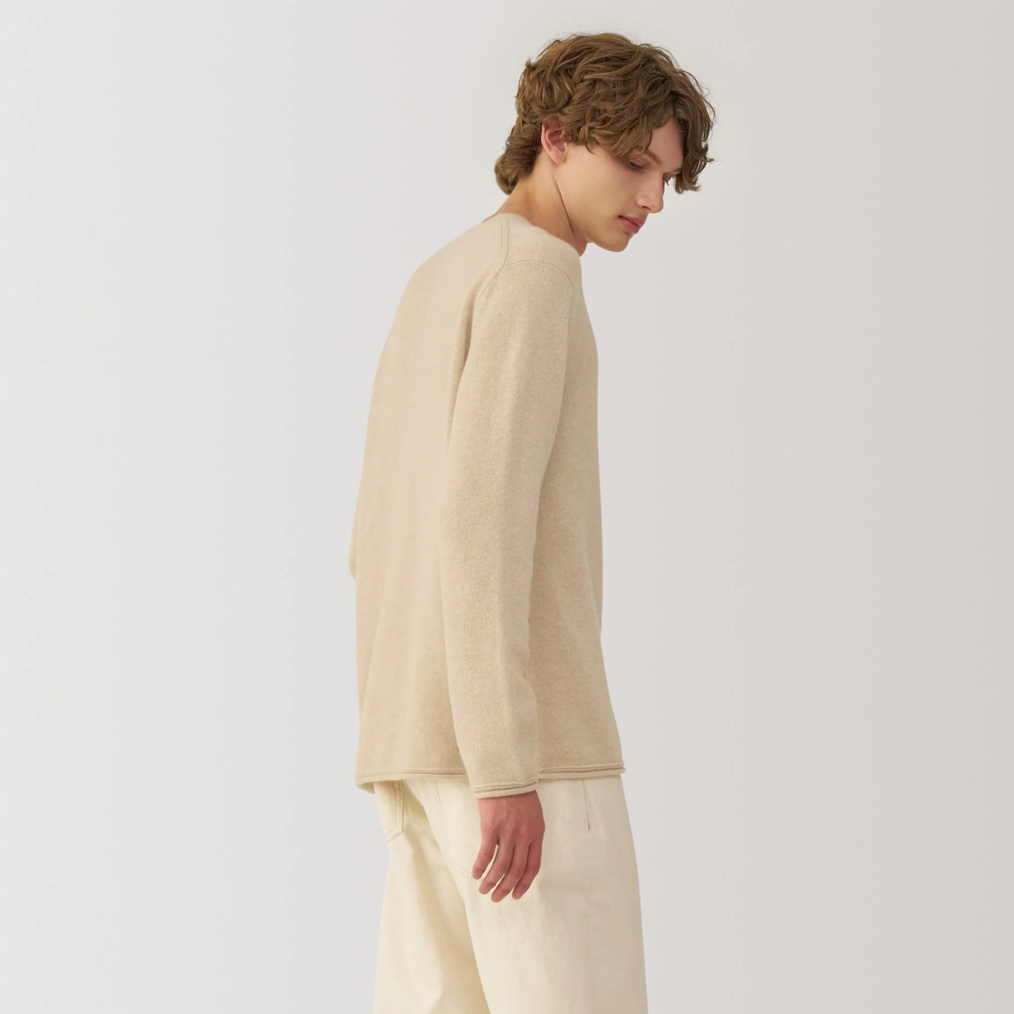 Labo Men's Natural Cashmere Crew Neck Sweater - Image 4