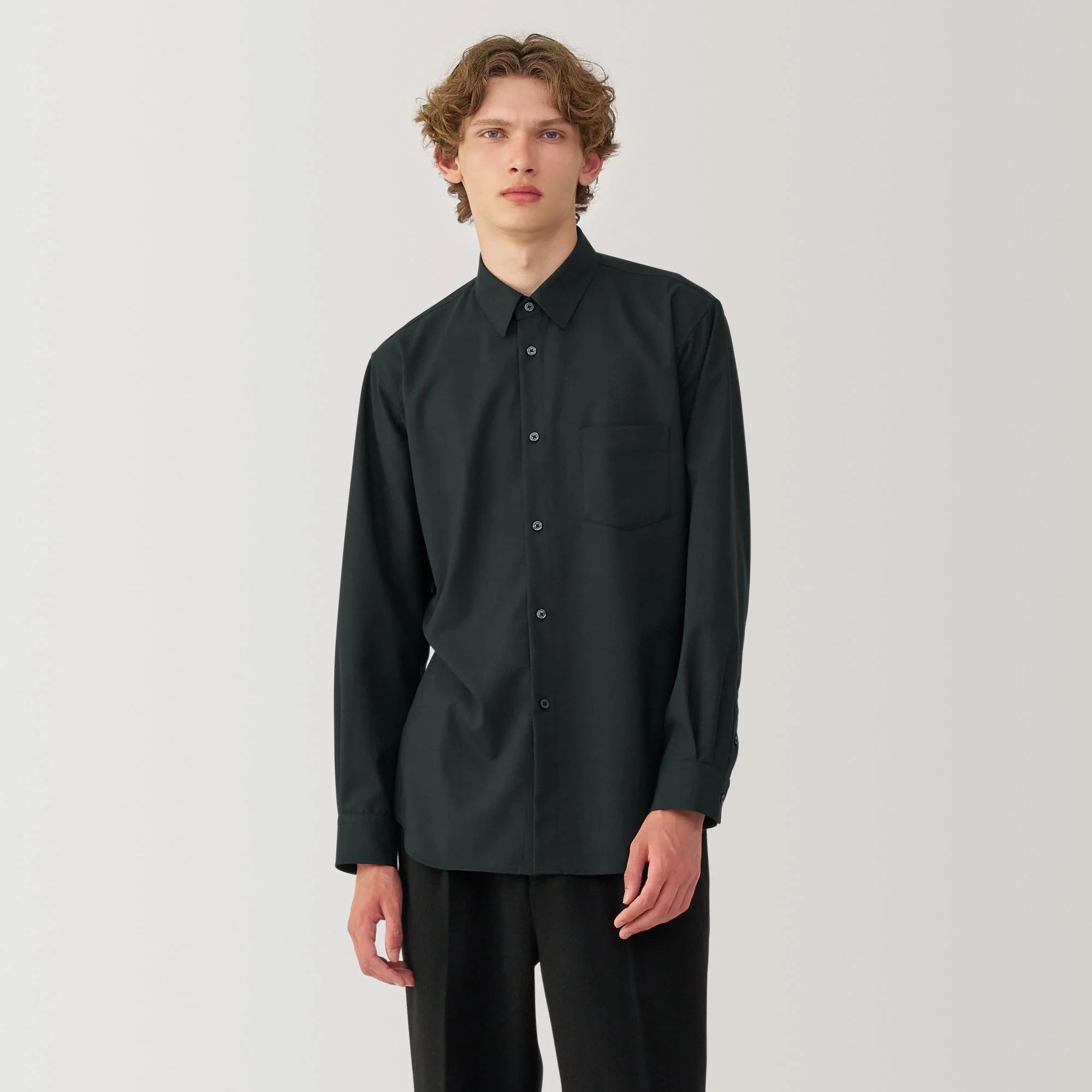 Labo Men's Wool Blend Regular Collar Shirt - Image 12