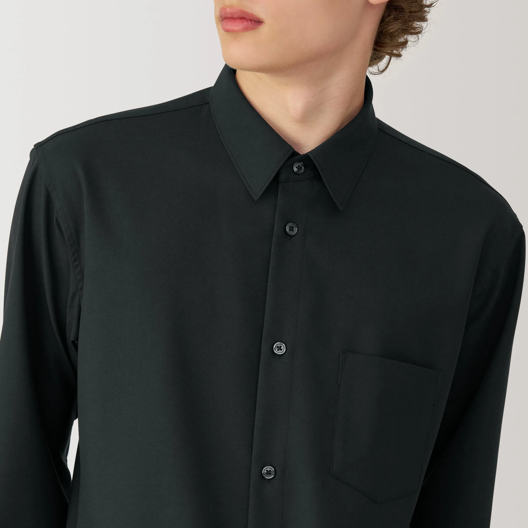 Labo Men's Wool Blend Regular Collar Shirt - Image 15