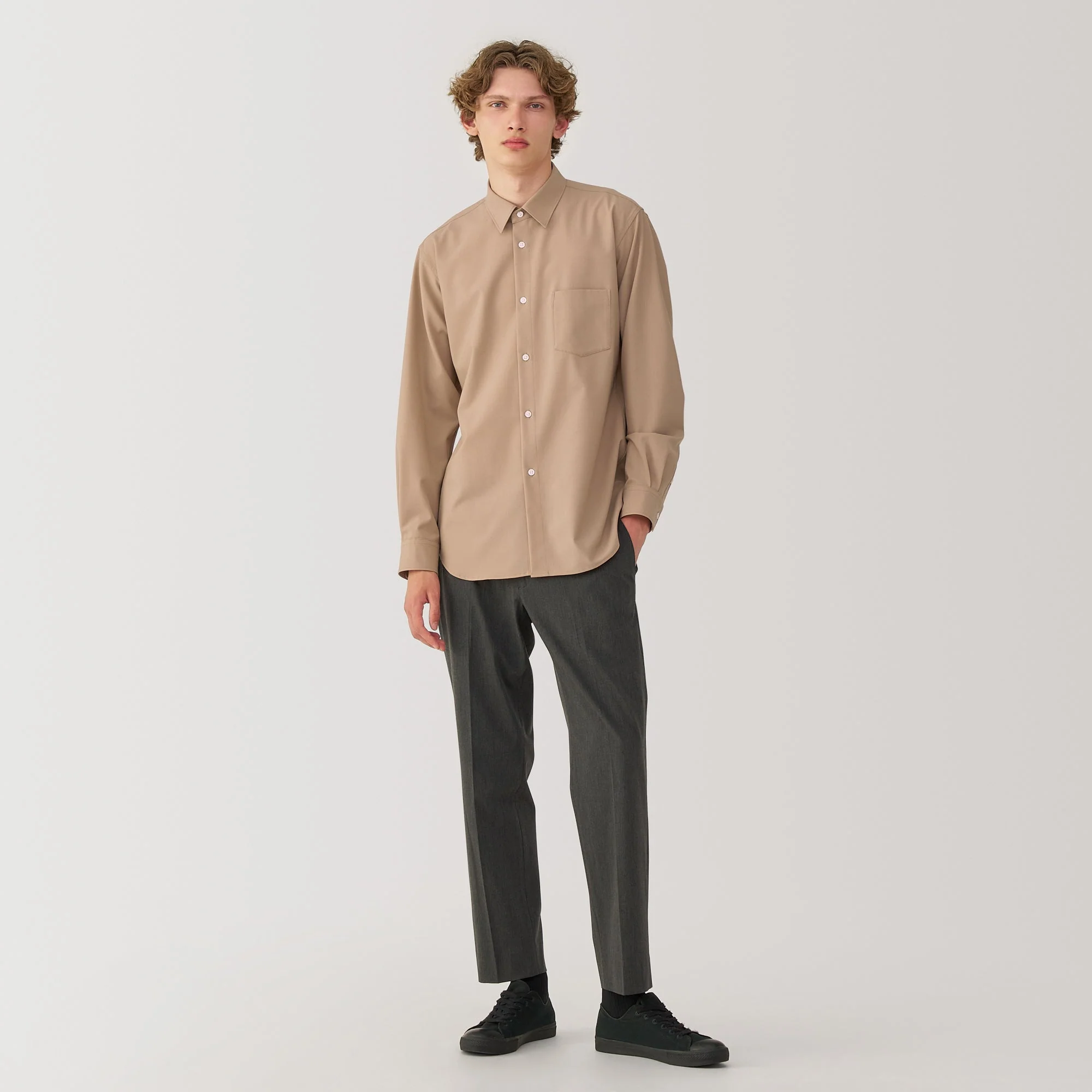 Labo Men's Wool Blend Regular Collar Shirt - Image 27