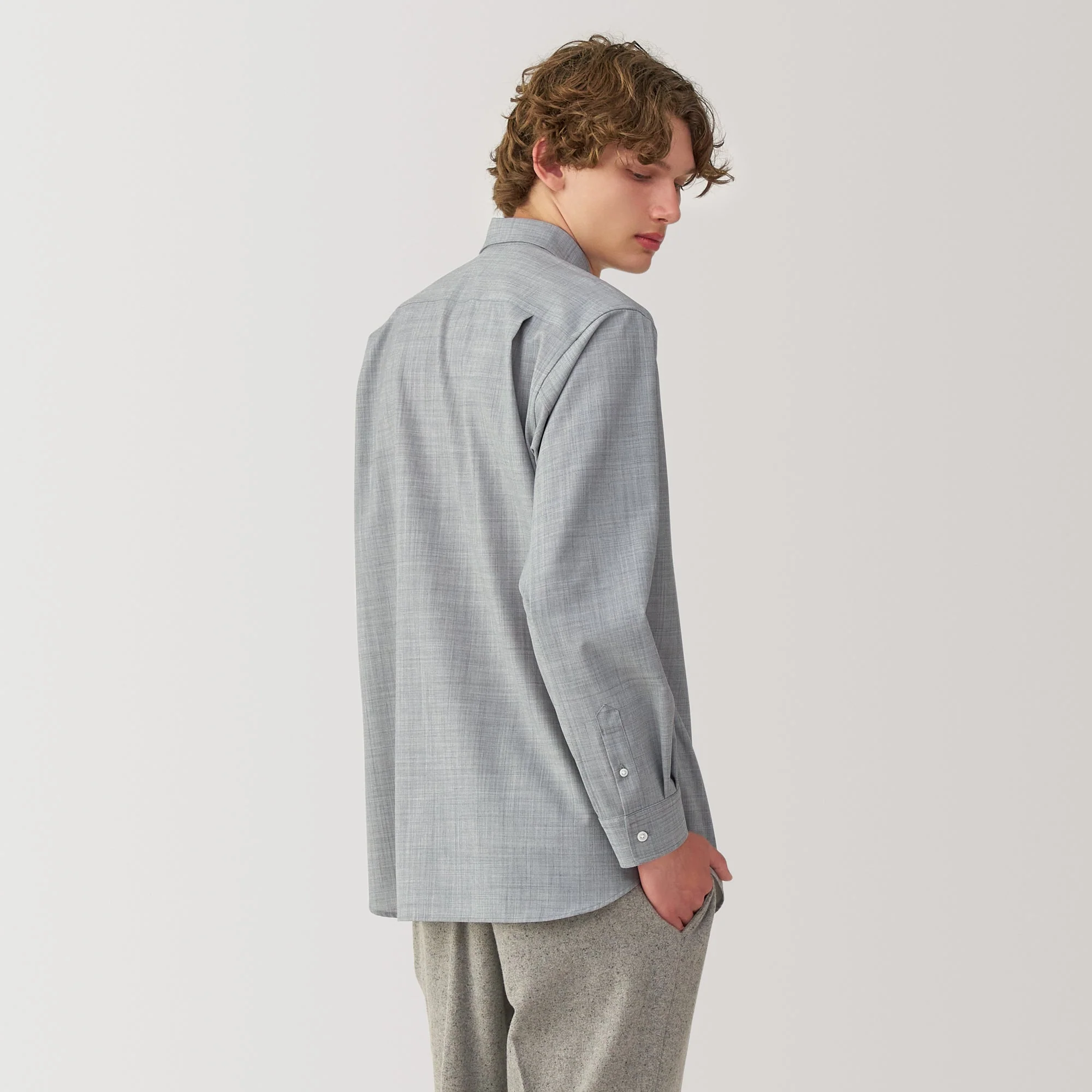 Labo Men's Wool Blend Regular Collar Shirt - Image 4