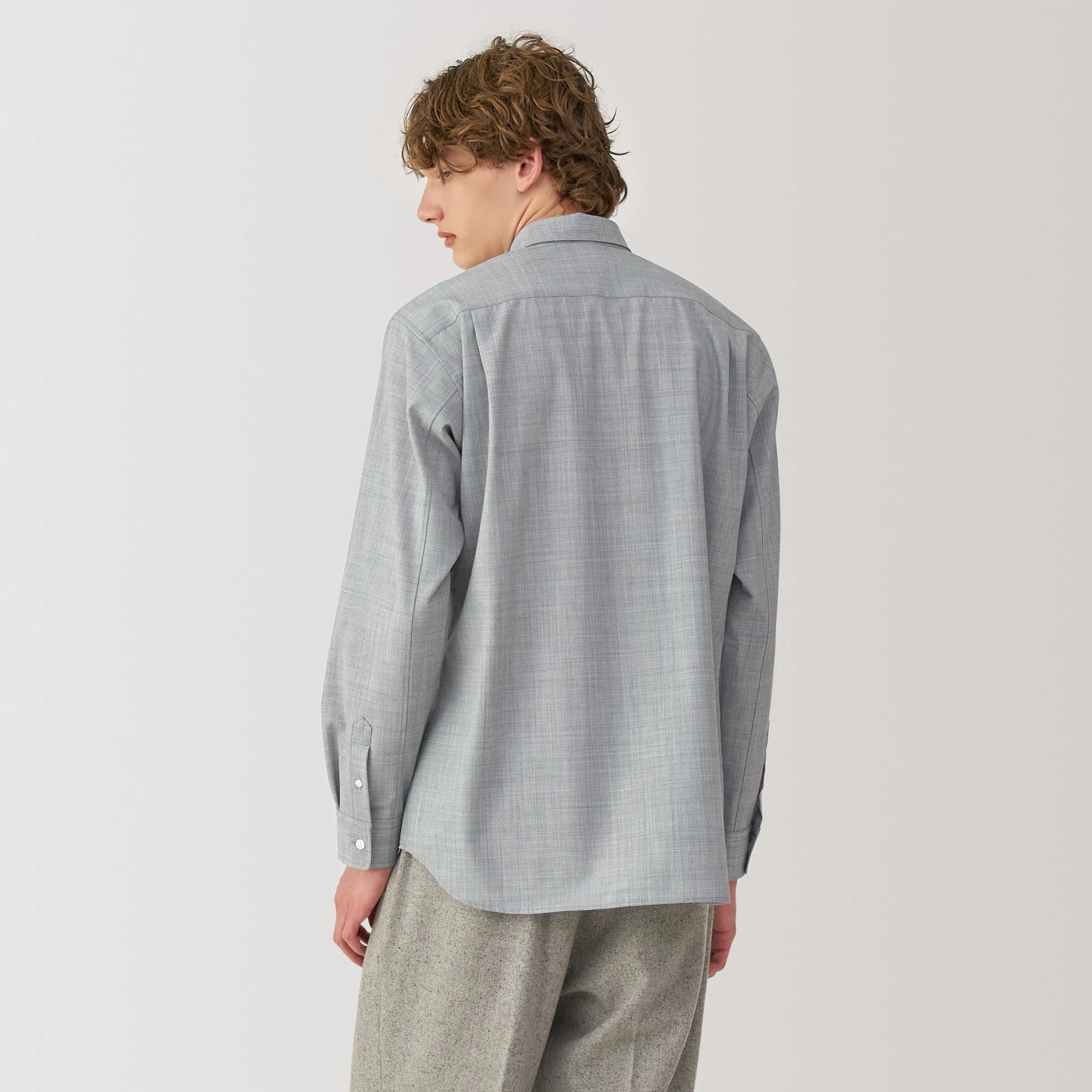 Labo Men's Wool Blend Regular Collar Shirt - Image 5