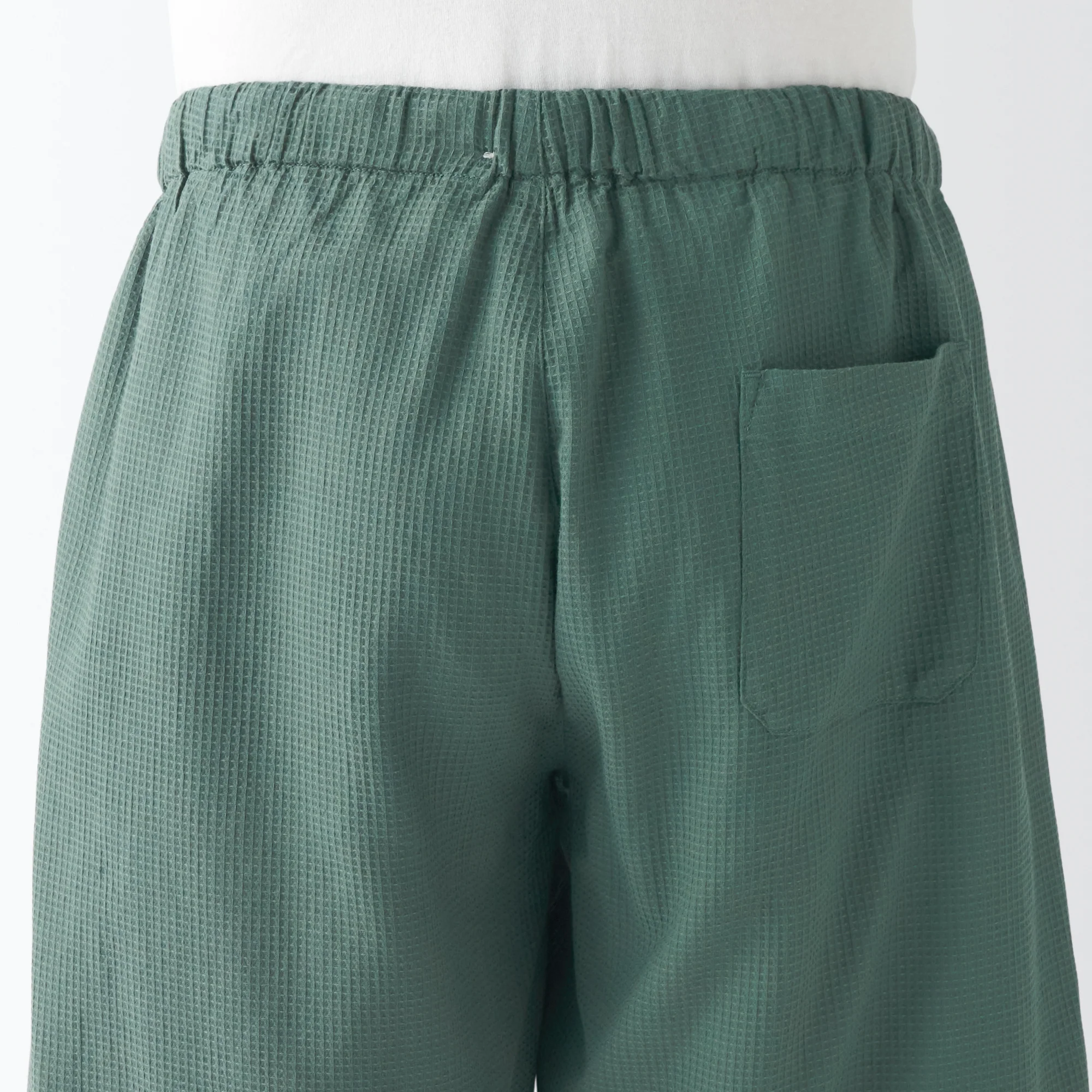 Men's Lyocell Blend Waffle Weave Jinbei Loungewear Set - Image 11