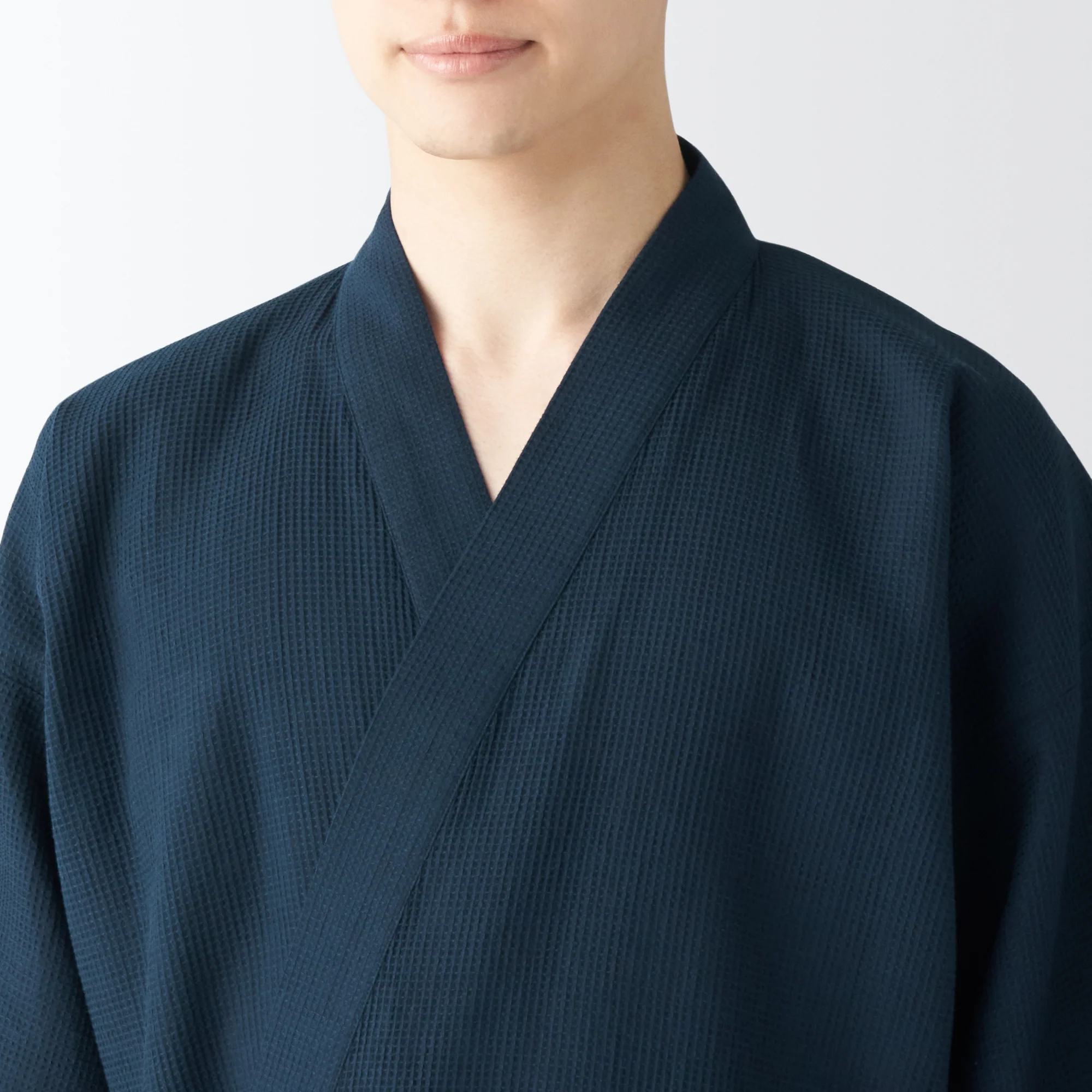 Men's Lyocell Blend Waffle Weave Jinbei Loungewear Set - Image 18