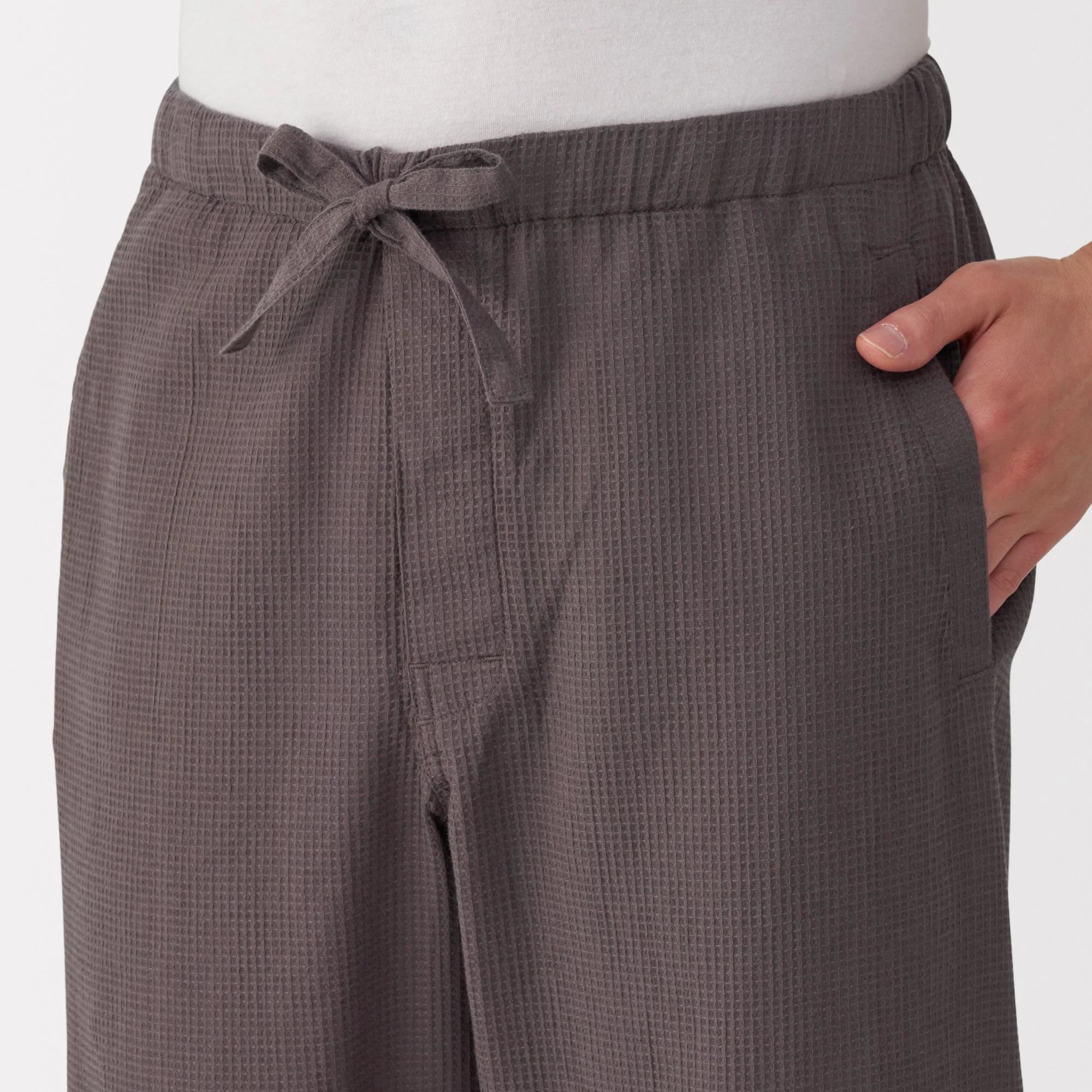 Men's Lyocell Blend Waffle Weave Jinbei Loungewear Set - Image 10