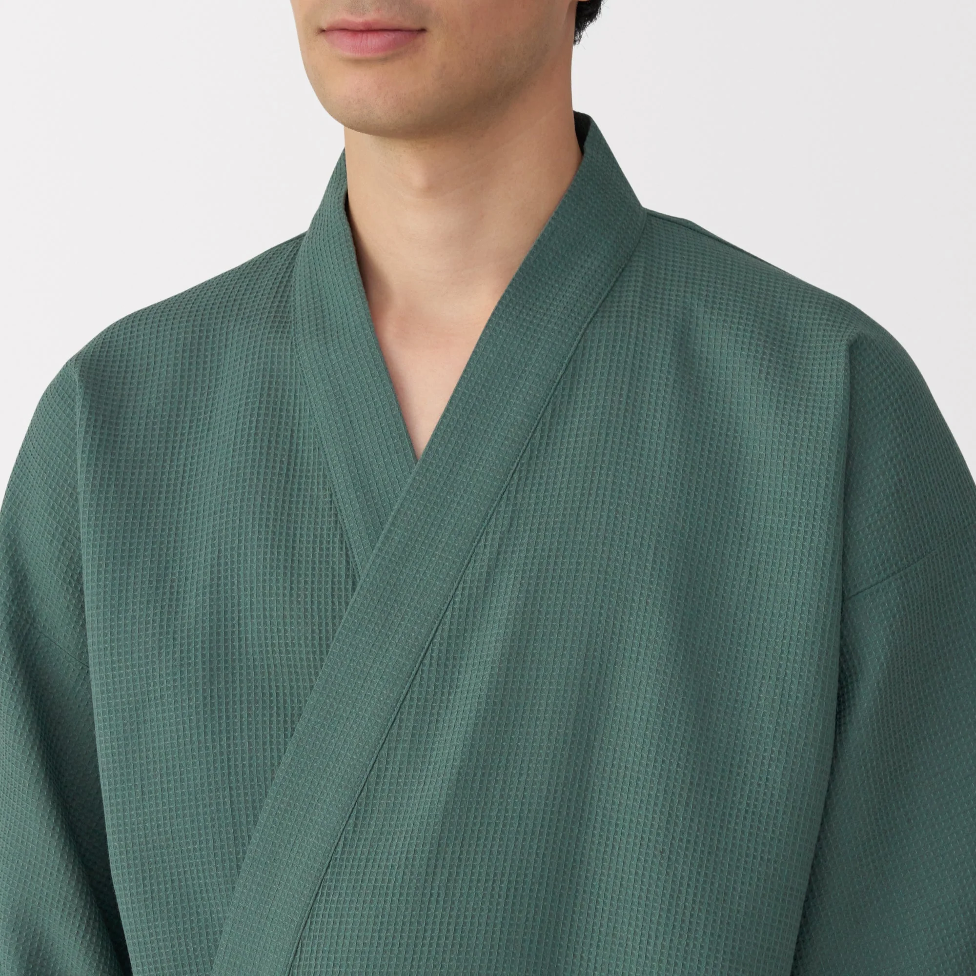 Men's Lyocell Blend Waffle Weave Jinbei Loungewear Set - Image 18