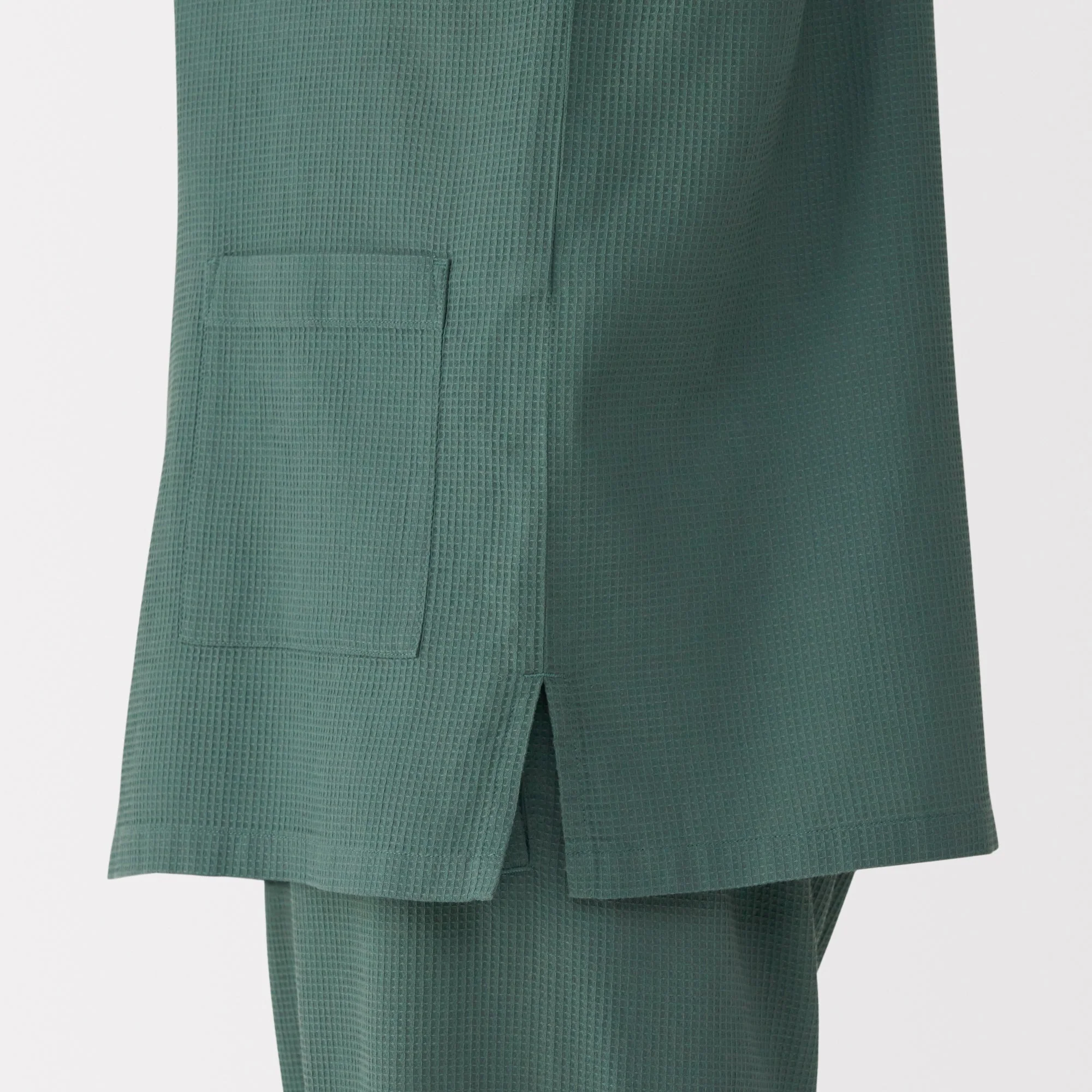 Men's Lyocell Blend Waffle Weave Jinbei Loungewear Set - Image 19