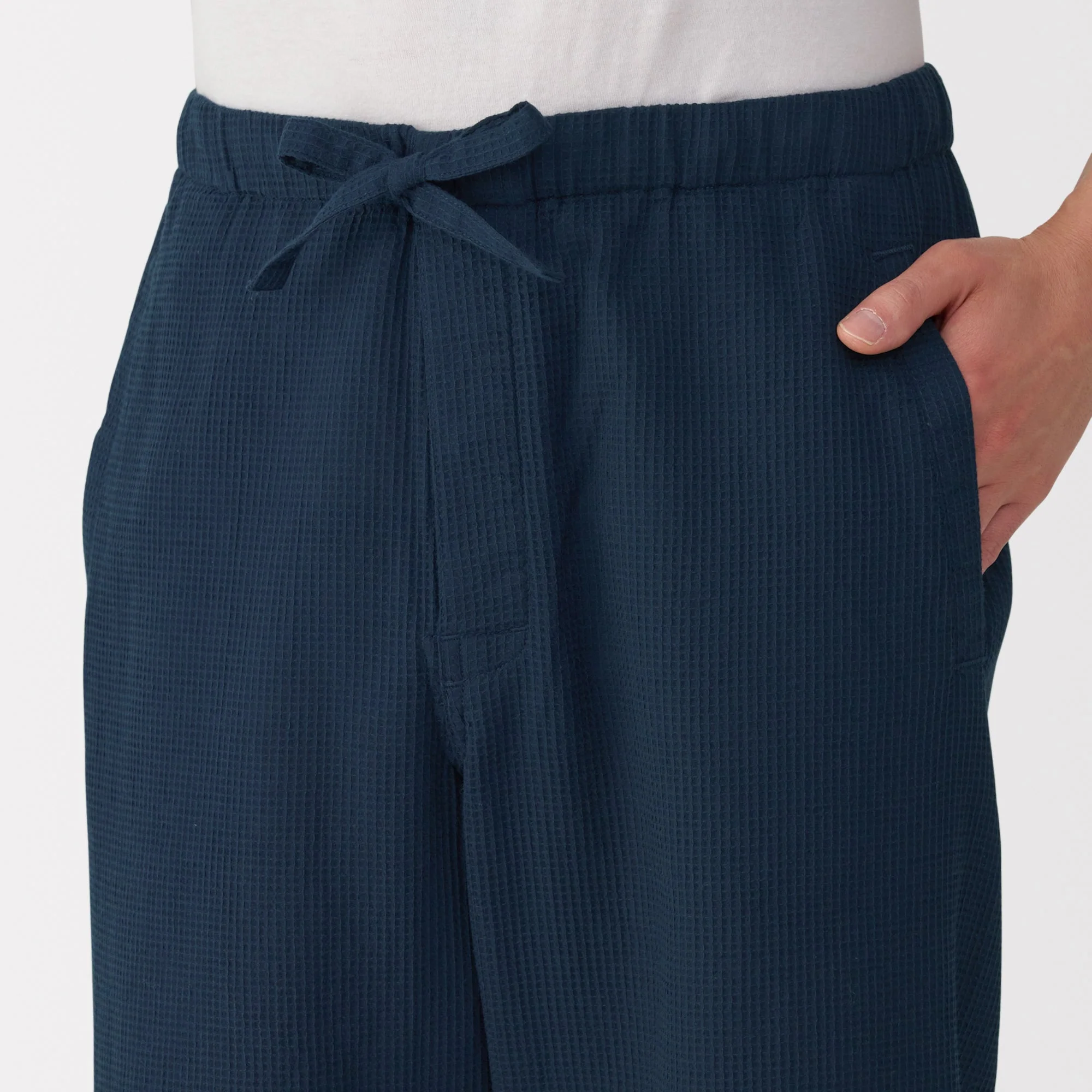 Men's Lyocell Blend Waffle Weave Jinbei Loungewear Set - Image 32