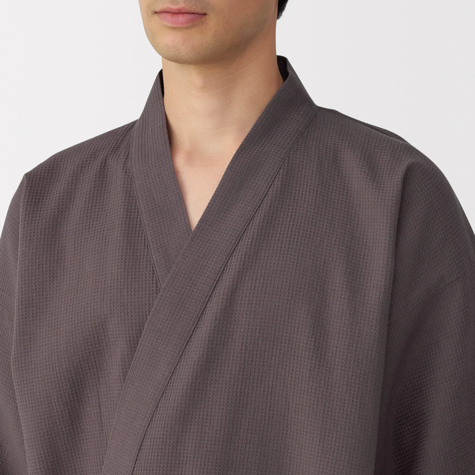 Men's Lyocell Blend Waffle Weave Jinbei Loungewear Set - Image 7