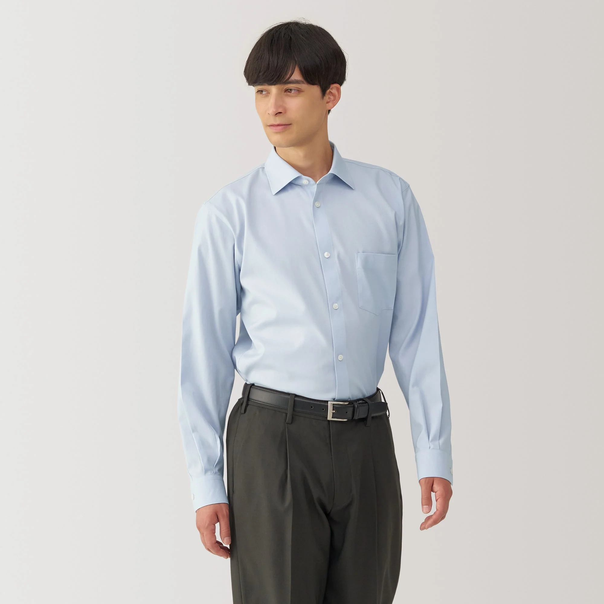 Men's Non-Iron Semi Wide Collar Shirt - Image 11