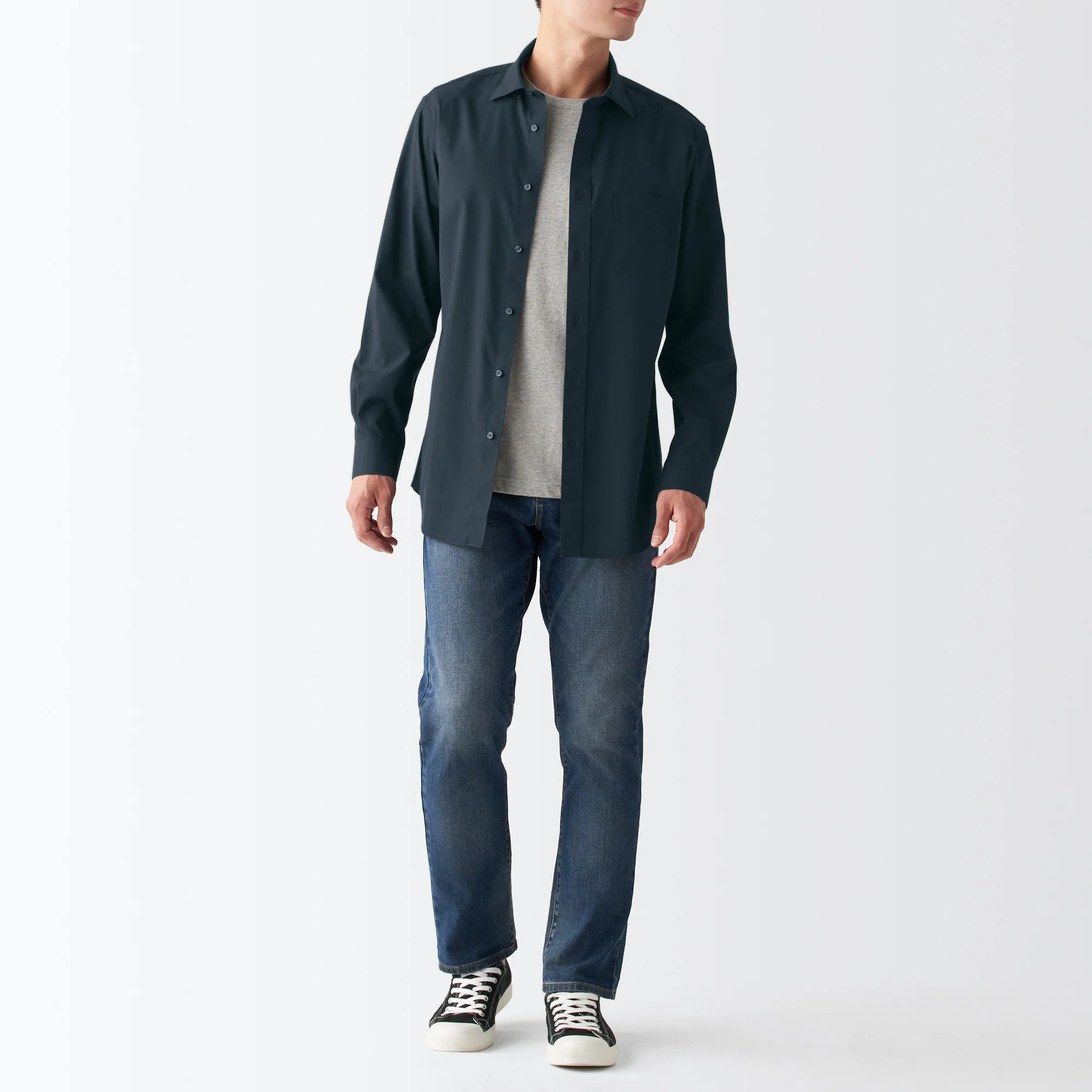 Men's Non-Iron Semi Wide Collar Shirt - Image 25
