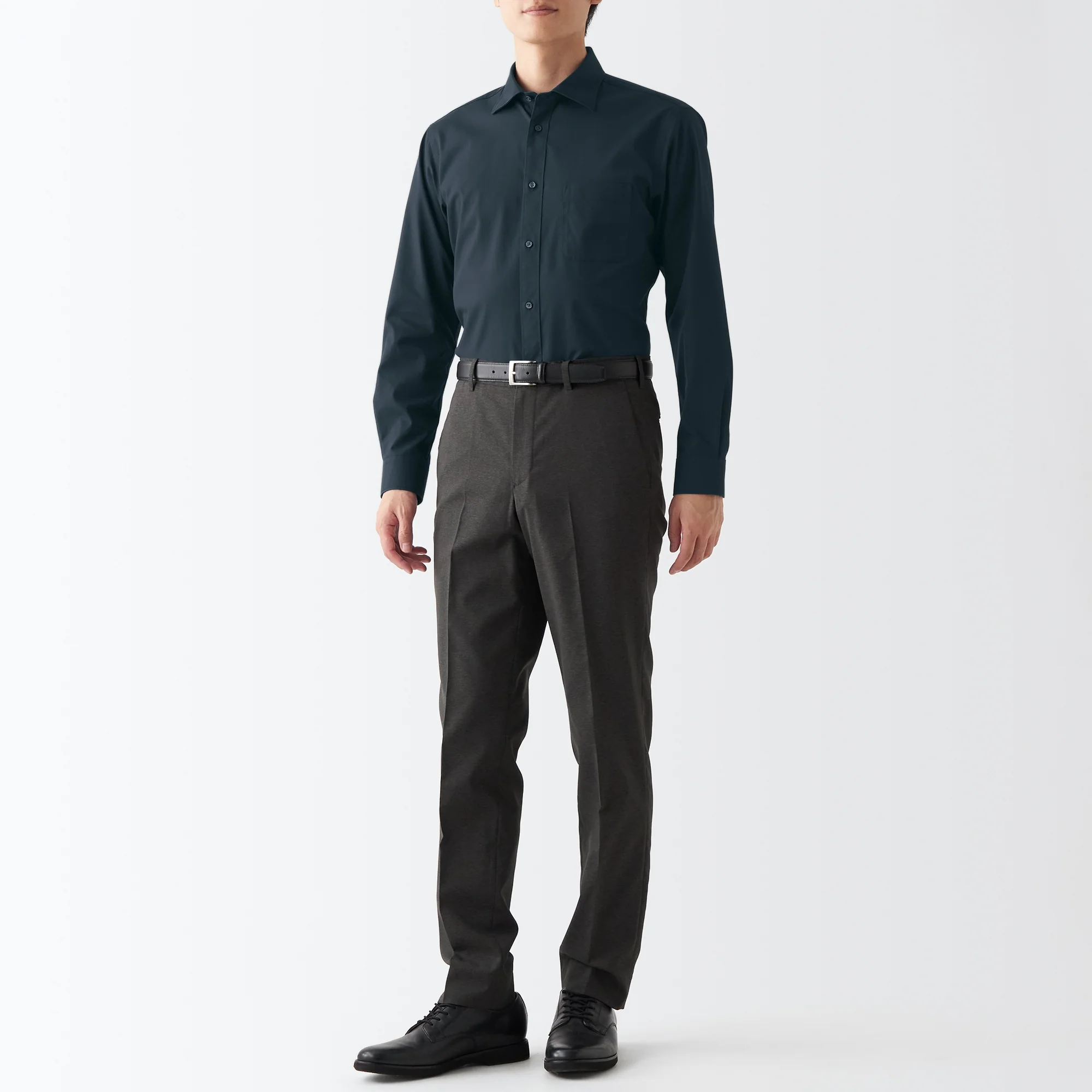 Men's Non-Iron Semi Wide Collar Shirt - Image 28