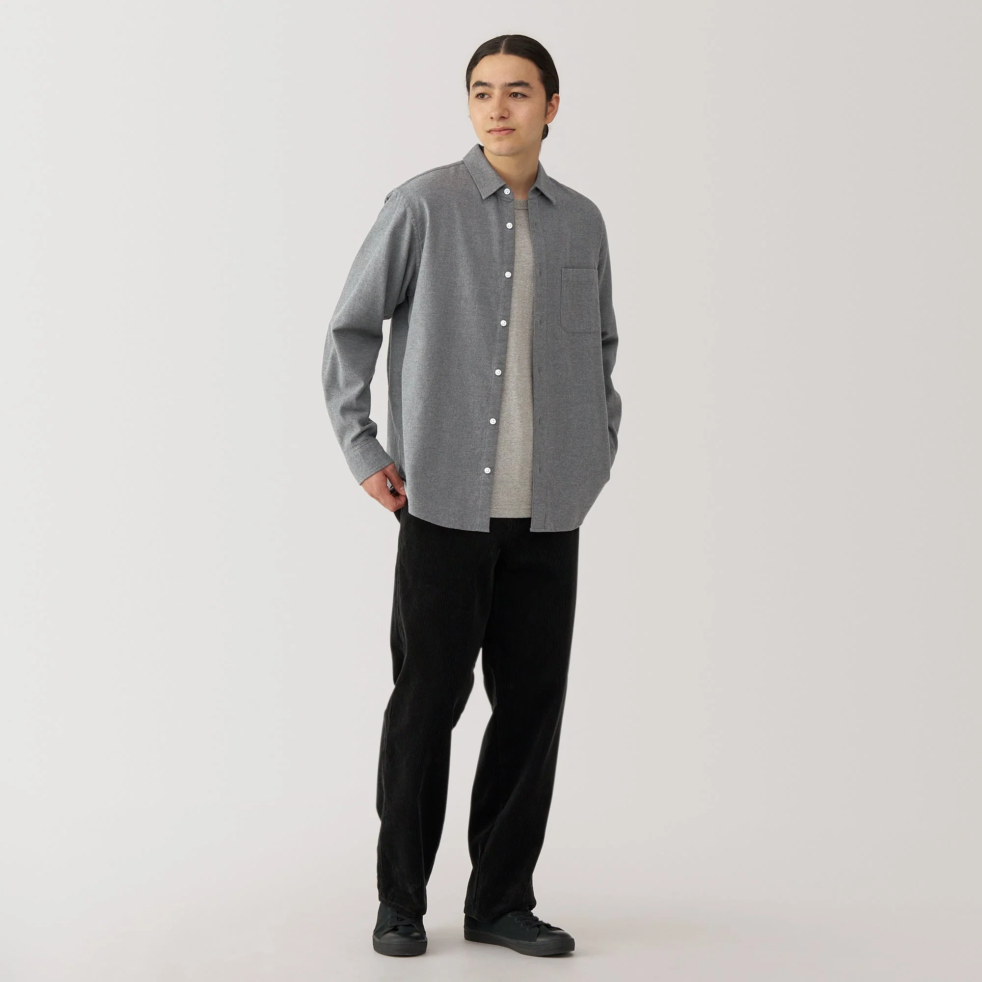 Men's Reclaimed Cotton Blend Flannel Long Sleeve Shirt - Image 4