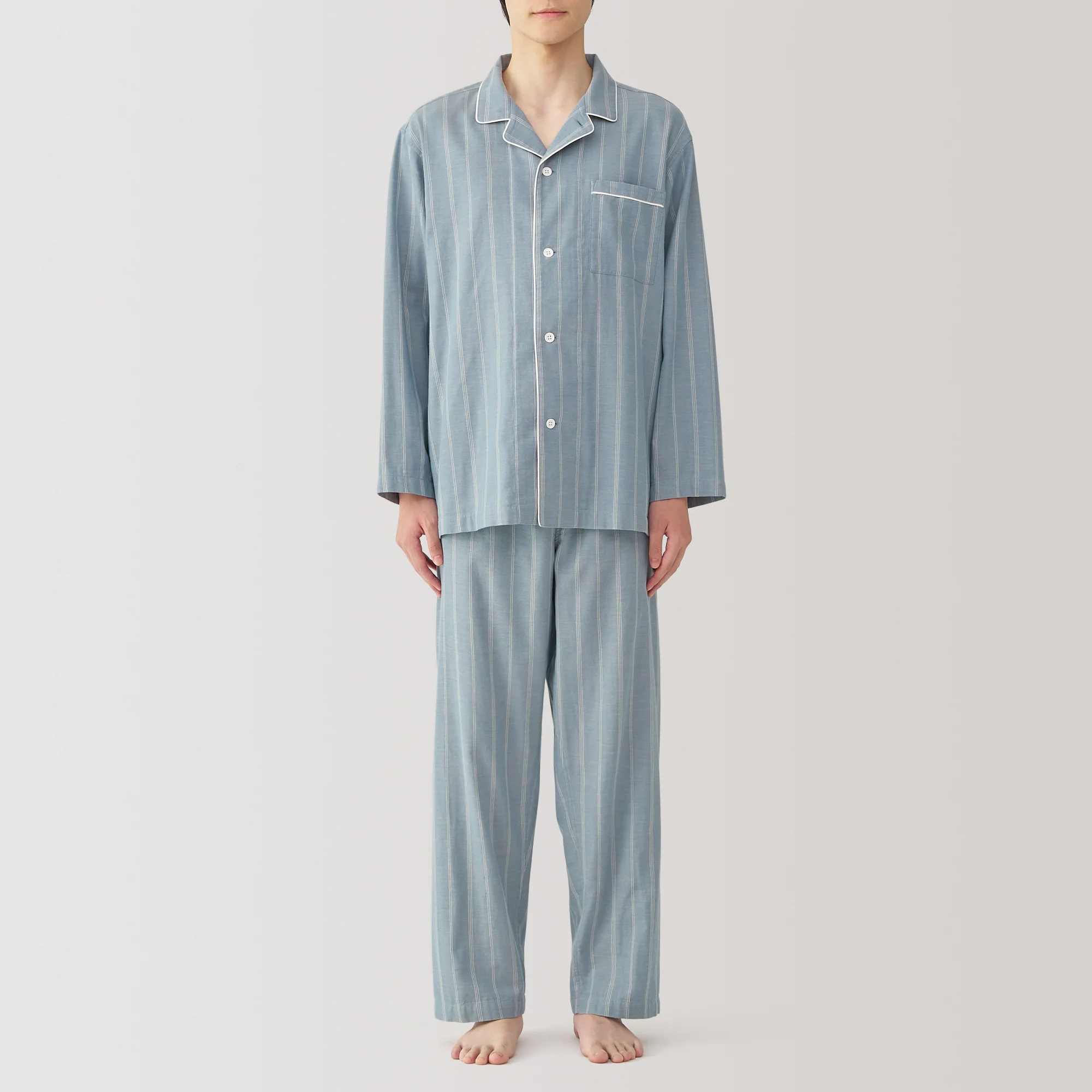 Men's Side Seamless Double Gauze Pajamas - Image 28