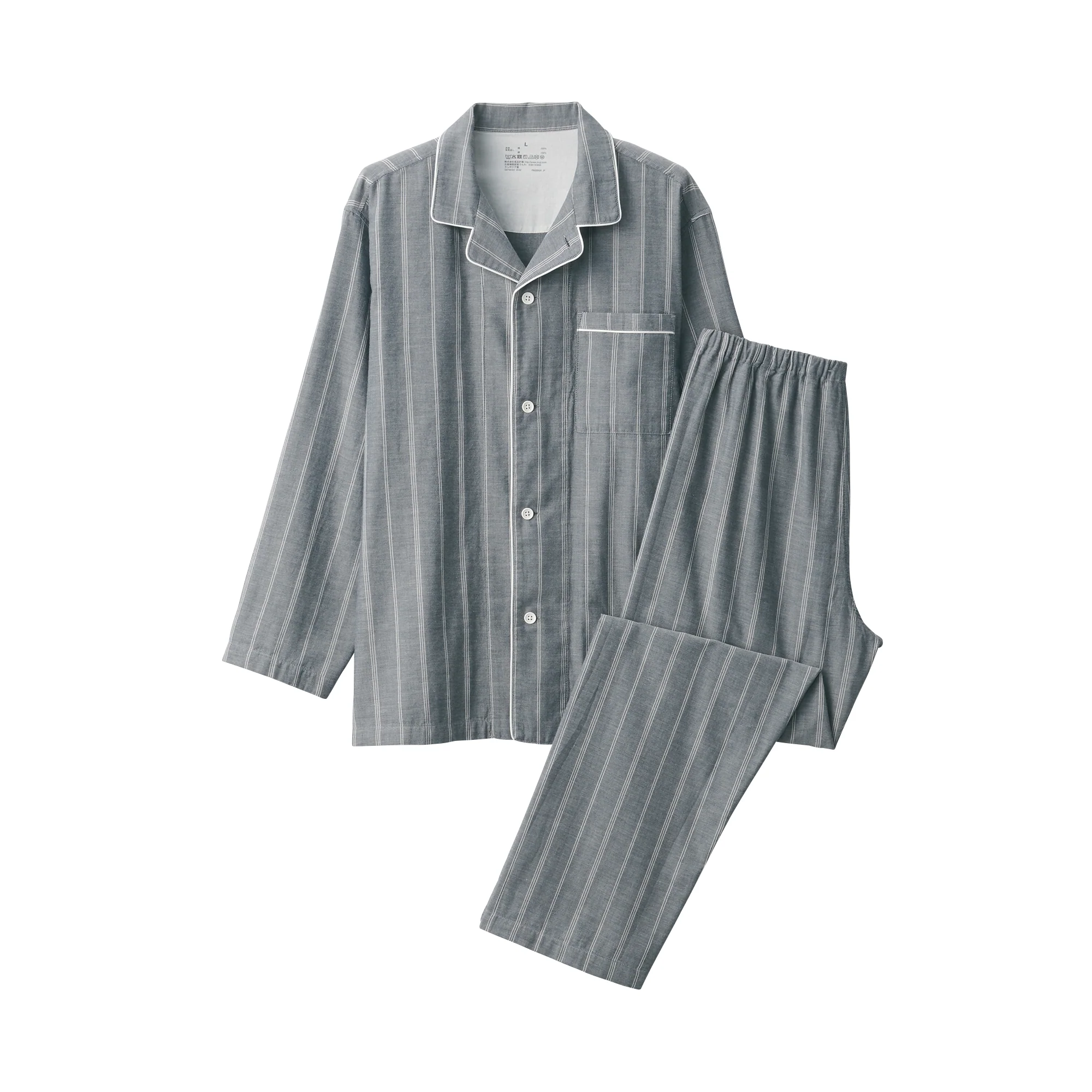 Men's Side Seamless Double Gauze Pajamas - Image 38