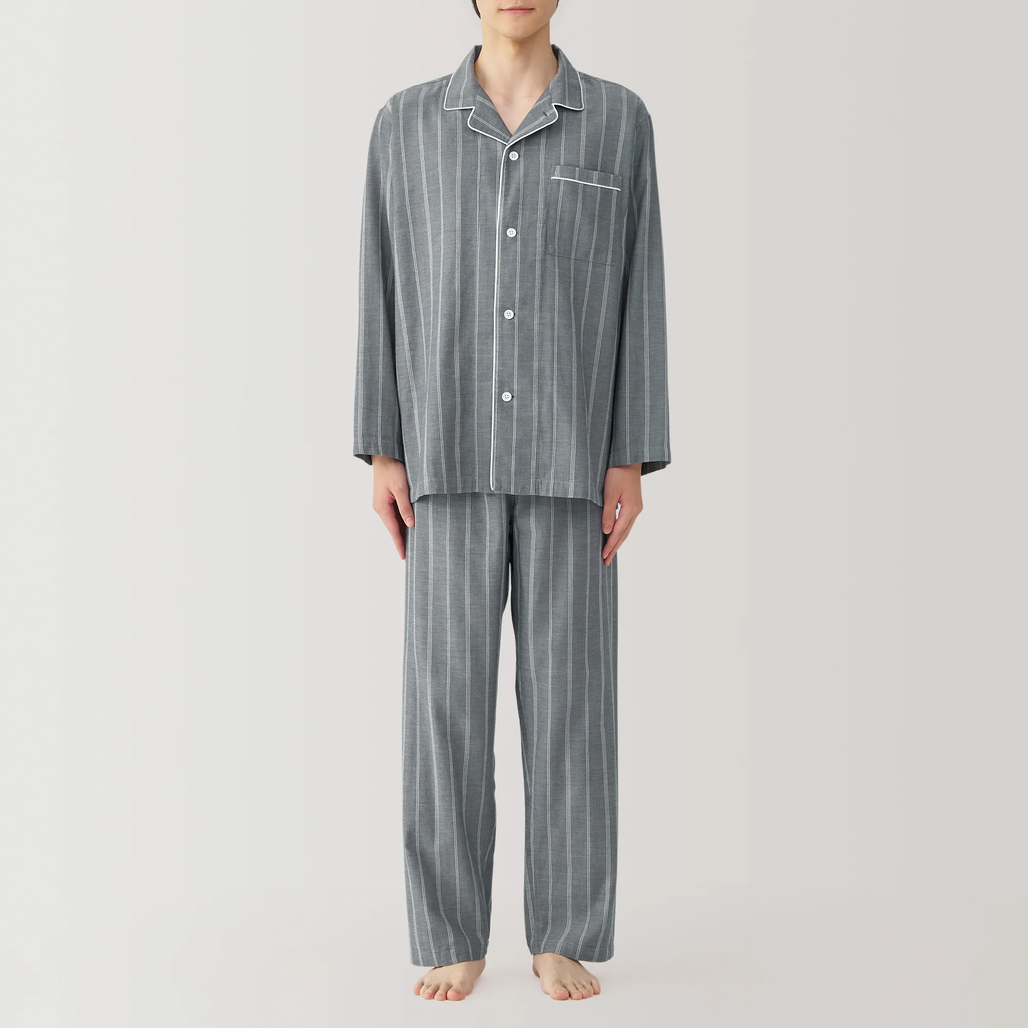 Men's Side Seamless Double Gauze Pajamas - Image 40