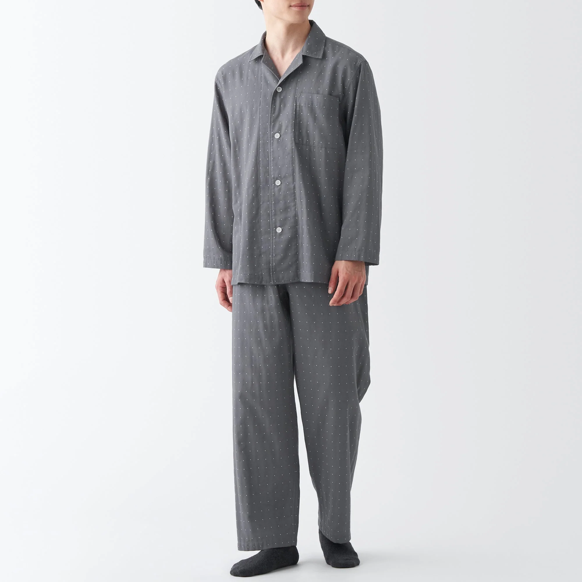 Men's Side Seamless Double Gauze Pajamas - Image 14