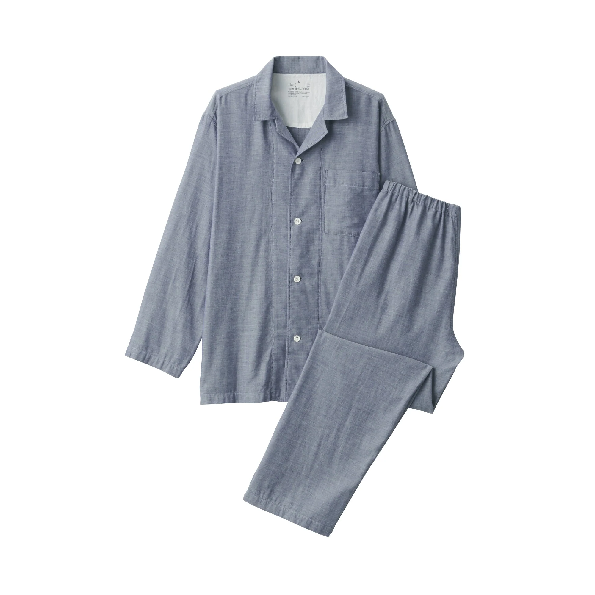 Men's Side Seamless Double Gauze Pajamas - Image 24
