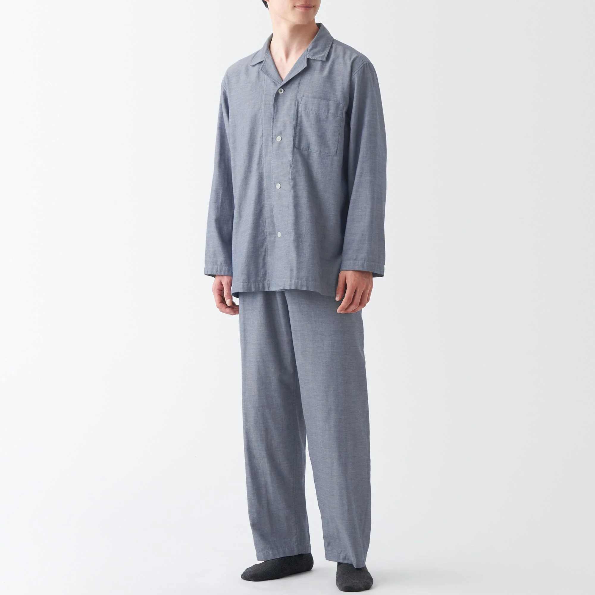 Men's Side Seamless Double Gauze Pajamas - Image 25