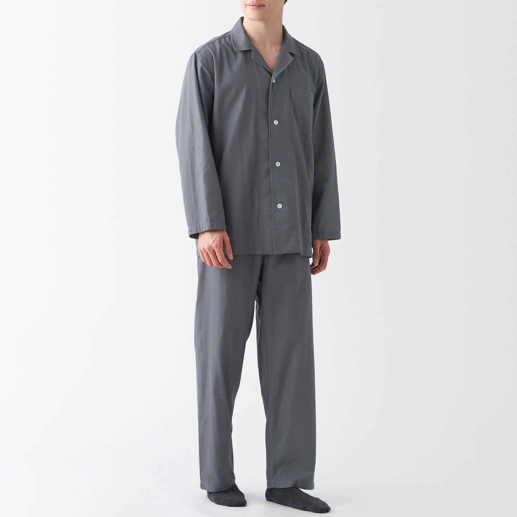 Men's Side Seamless Double Gauze Pajamas - Image 36