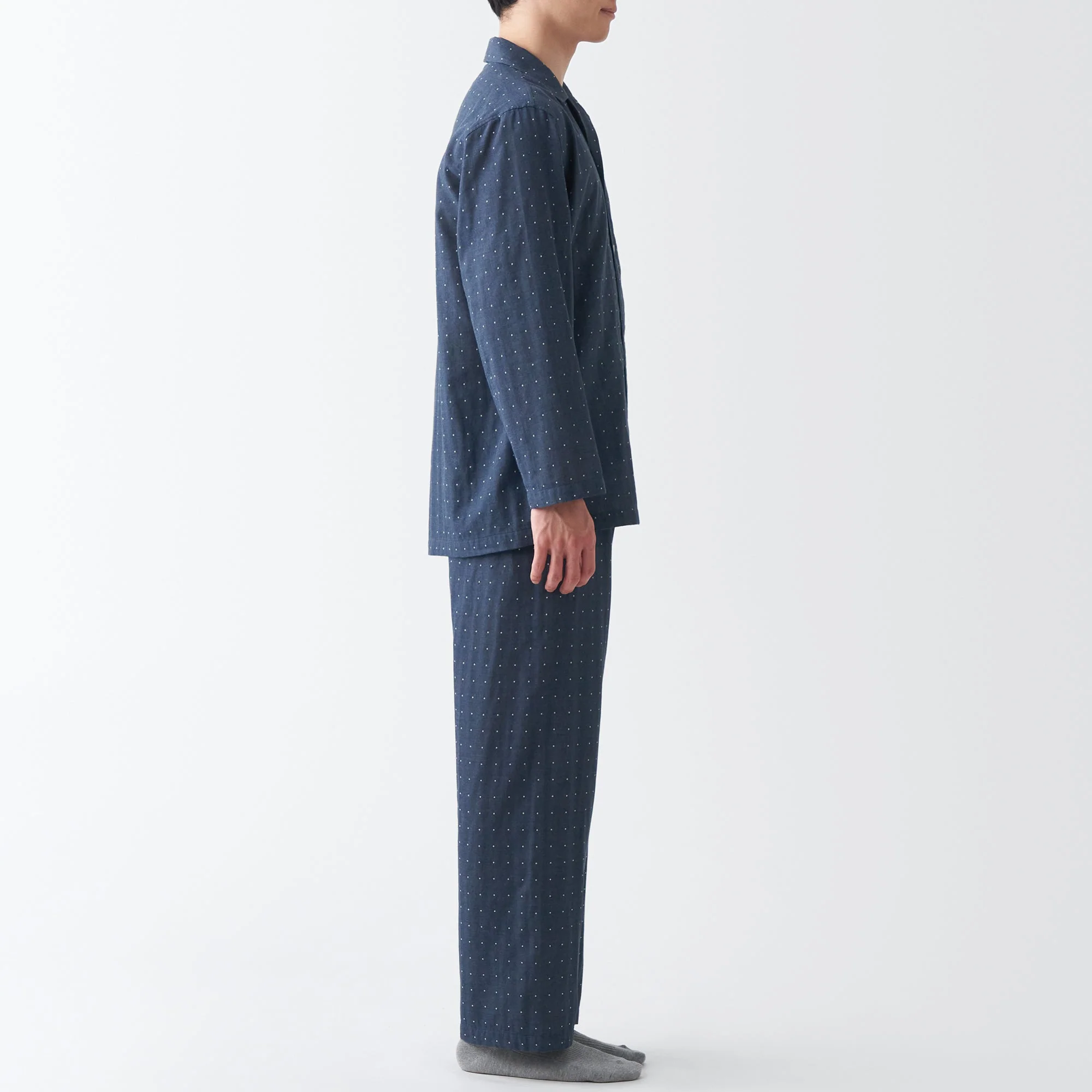 Men's Side Seamless Double Gauze Pajamas - Image 5