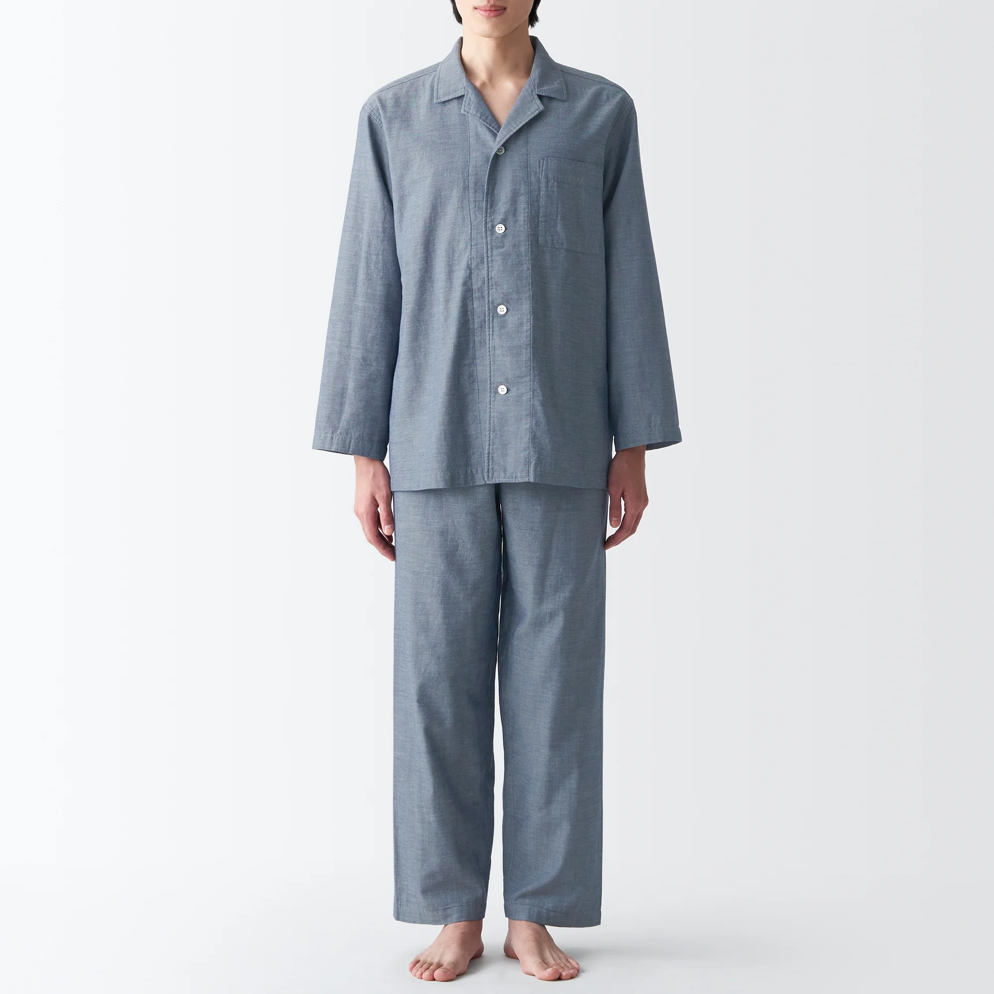 Men's Side Seamless Double Gauze Pajamas - Image 14