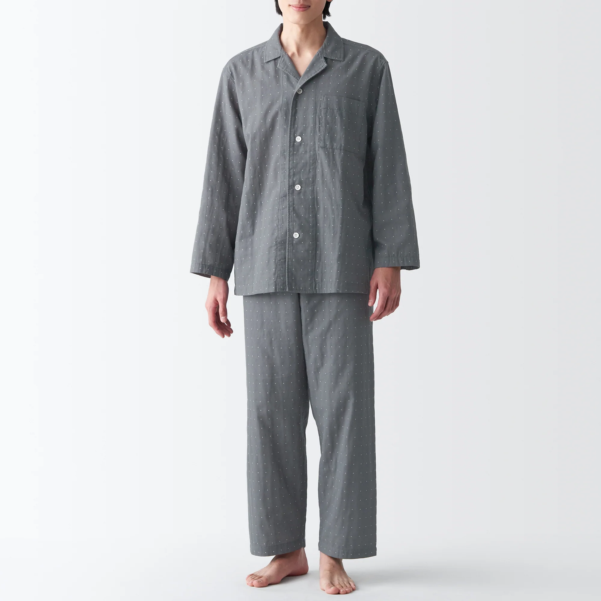 Men's Side Seamless Double Gauze Pajamas - Image 23