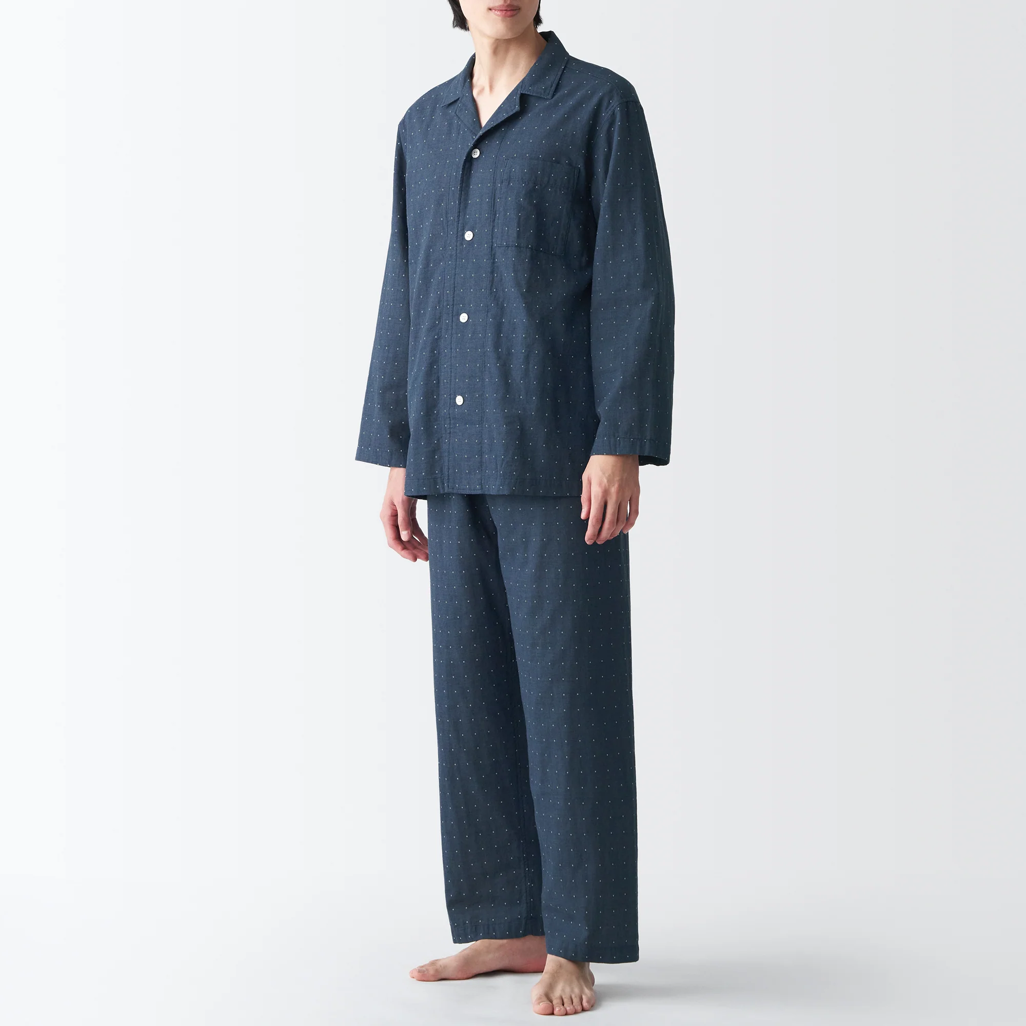 Men's Side Seamless Double Gauze Pajamas - Image 34