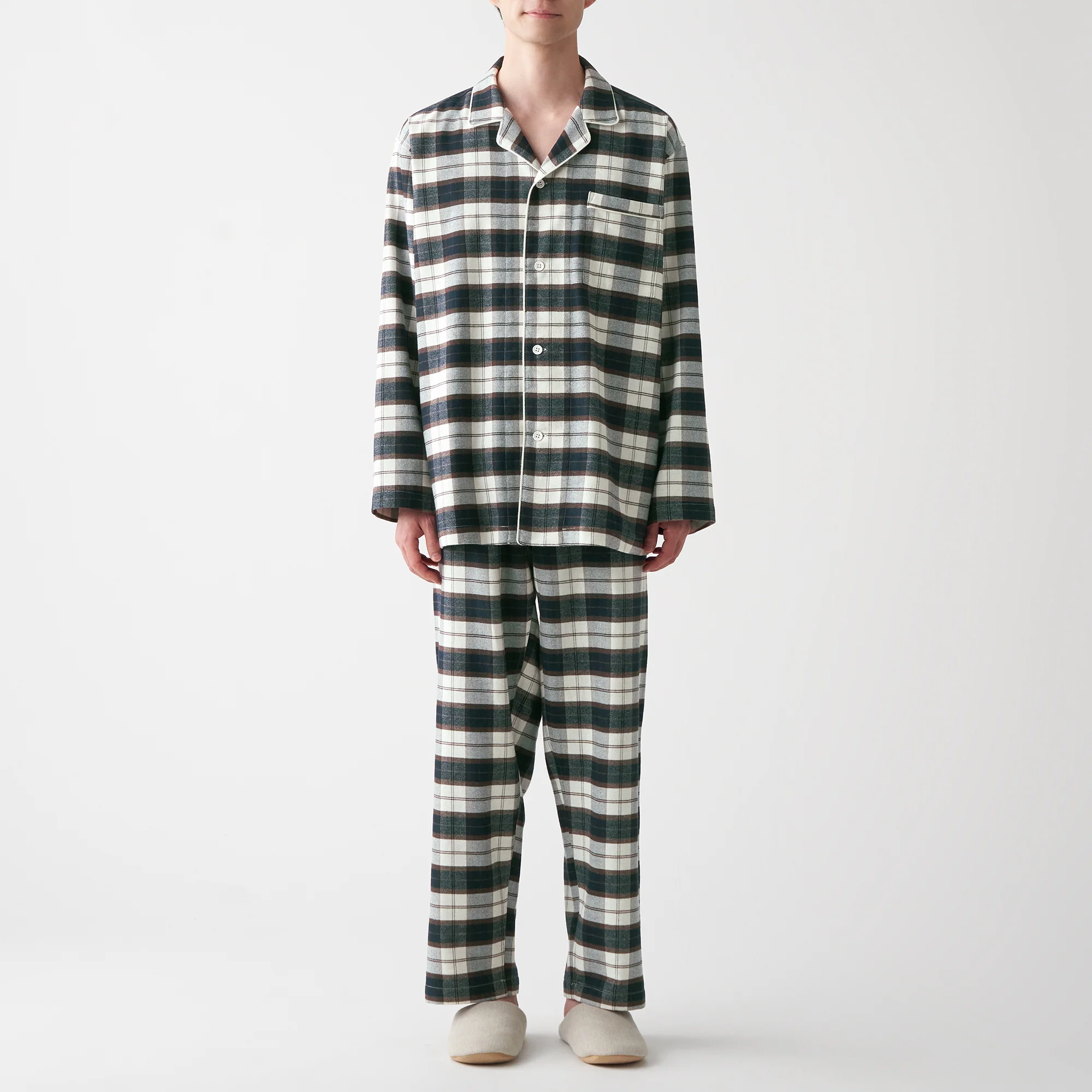 Men's Side-Seamless Flannel Pajamas - Image 46