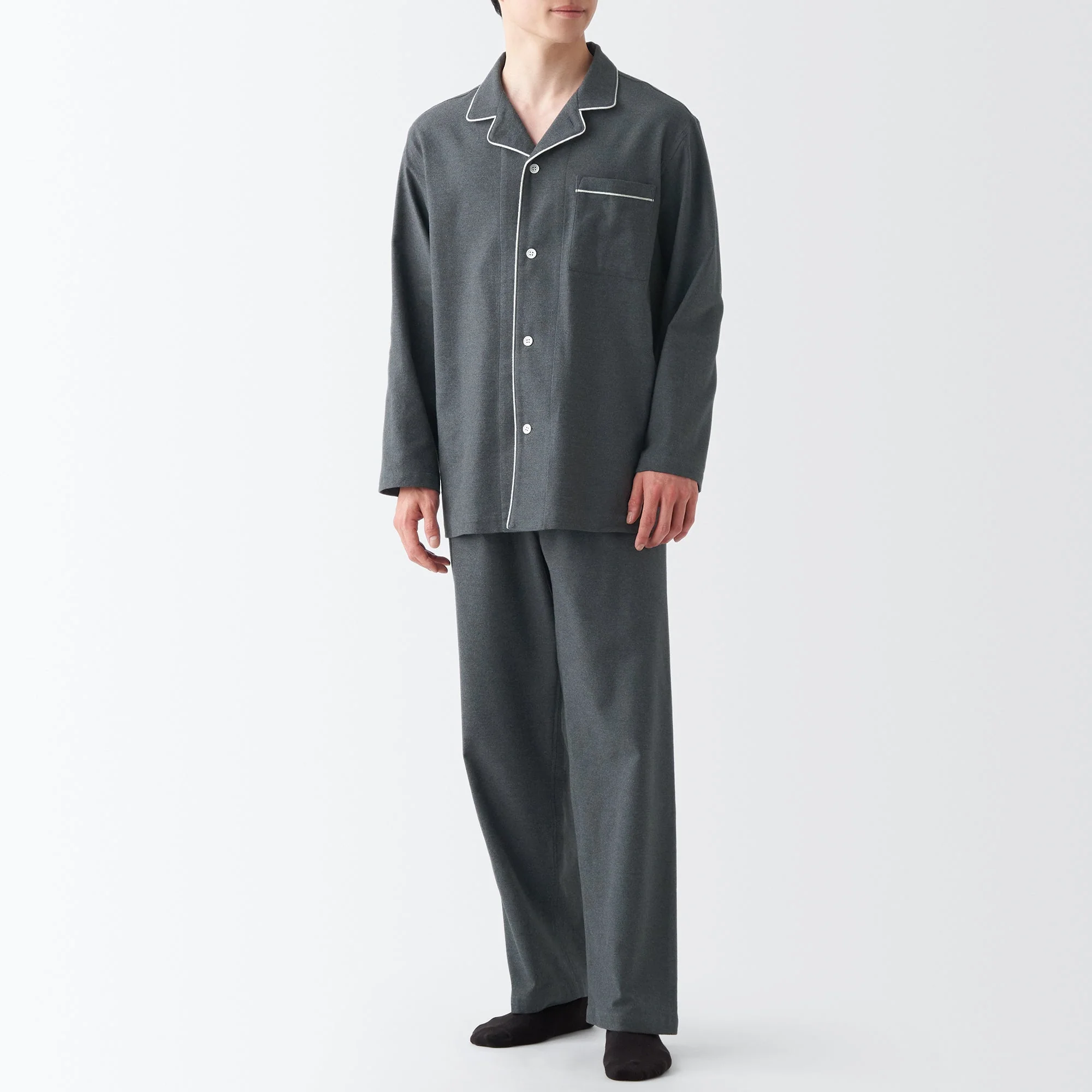 Men's Side Seamless Flannel Pajamas - Image 13
