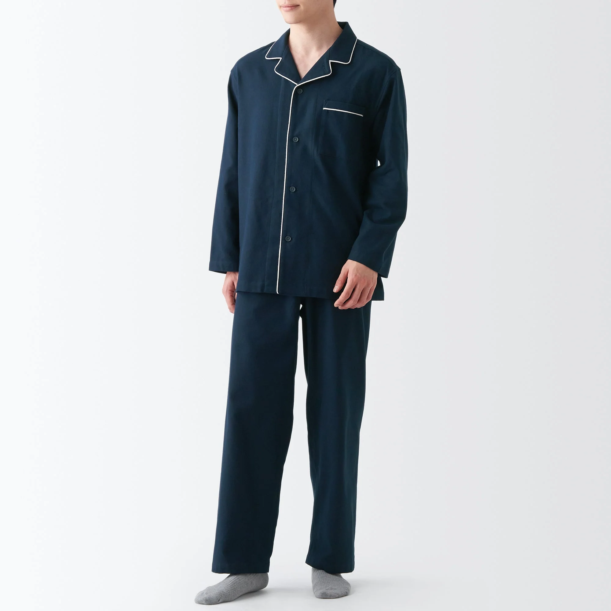 Men's Side Seamless Flannel Pajamas - Image 35