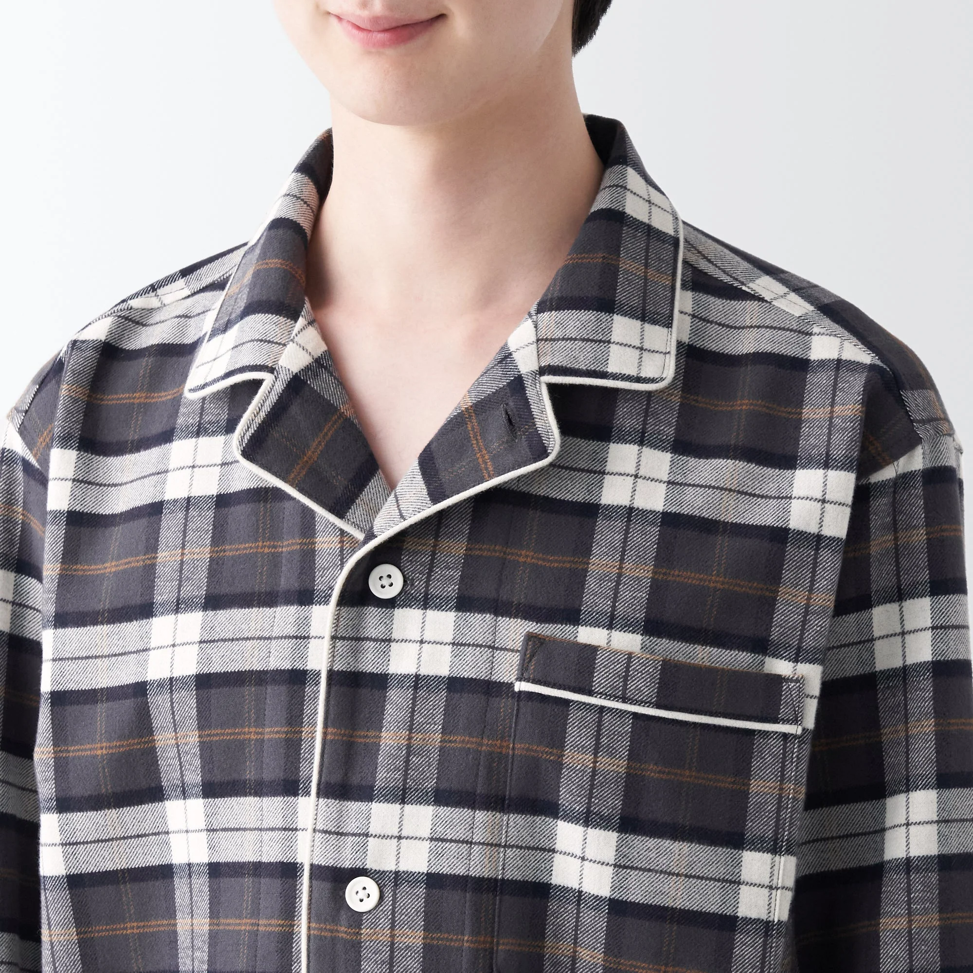 Men's Side Seamless Flannel Pajamas - Image 50