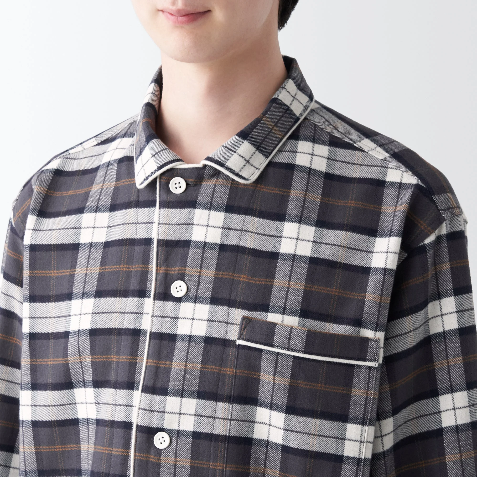Men's Side Seamless Flannel Pajamas - Image 51