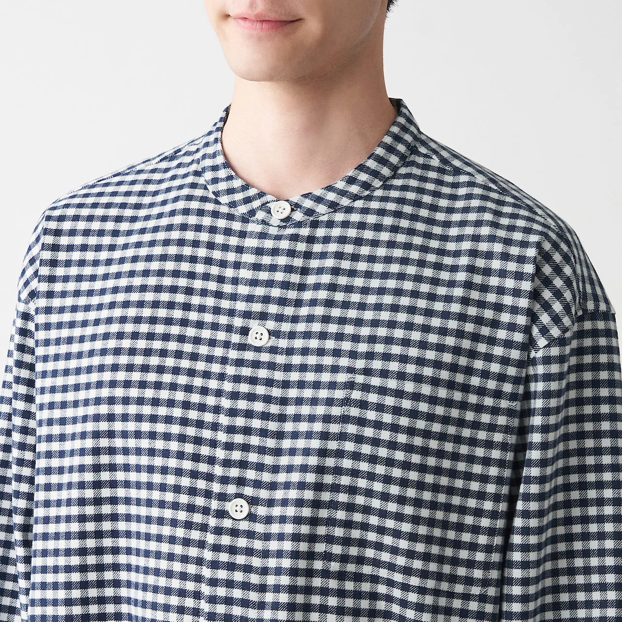 Men's Side-Seamless Flannel Stand Collar Pajamas - Image 16
