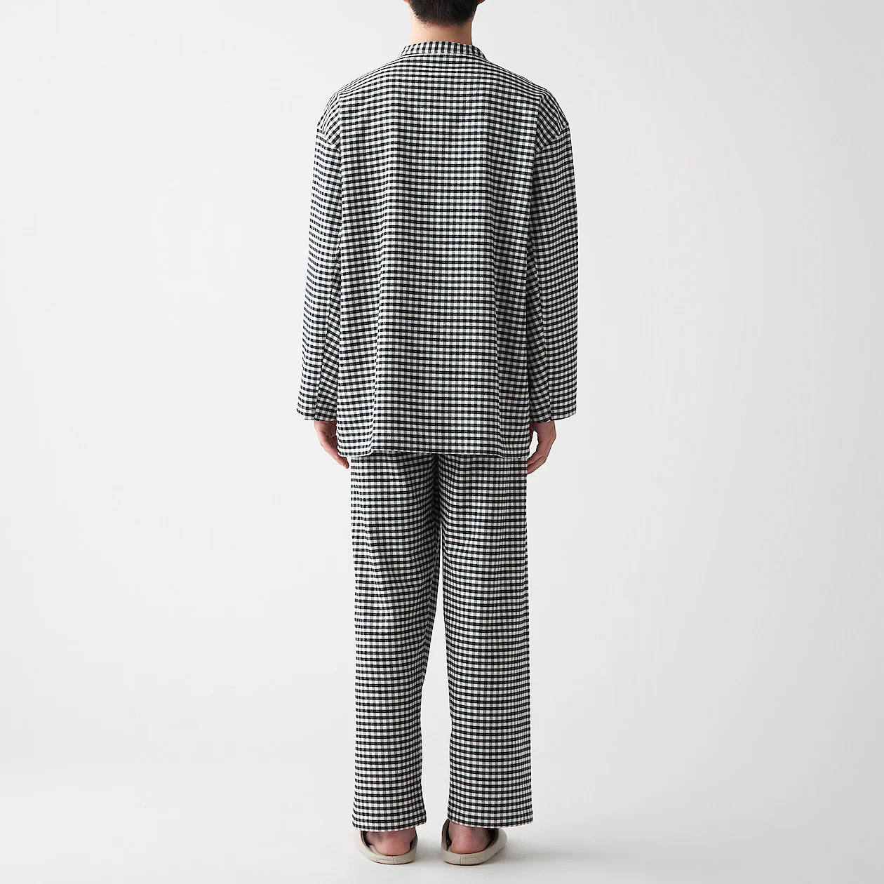 Men's Side-Seamless Flannel Stand Collar Pajamas - Image 5