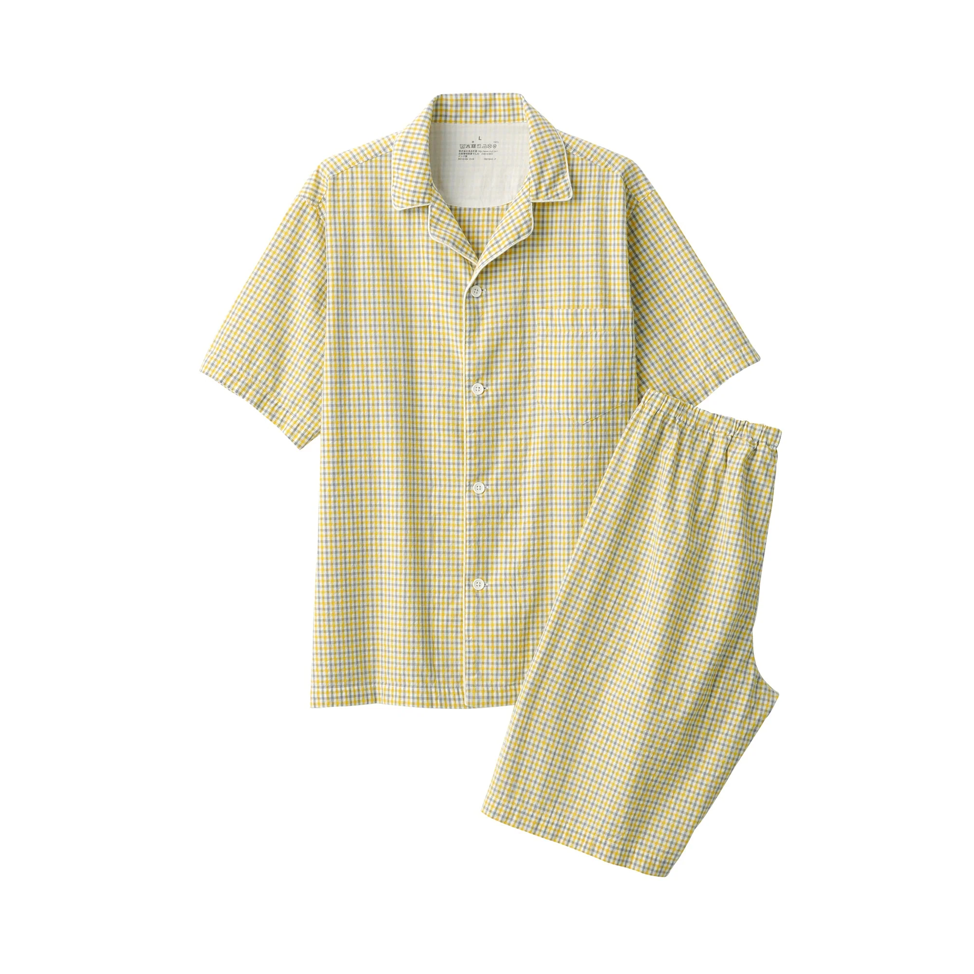 Men's Side Seamless Seersucker Short Sleeve Pajamas - Image 12
