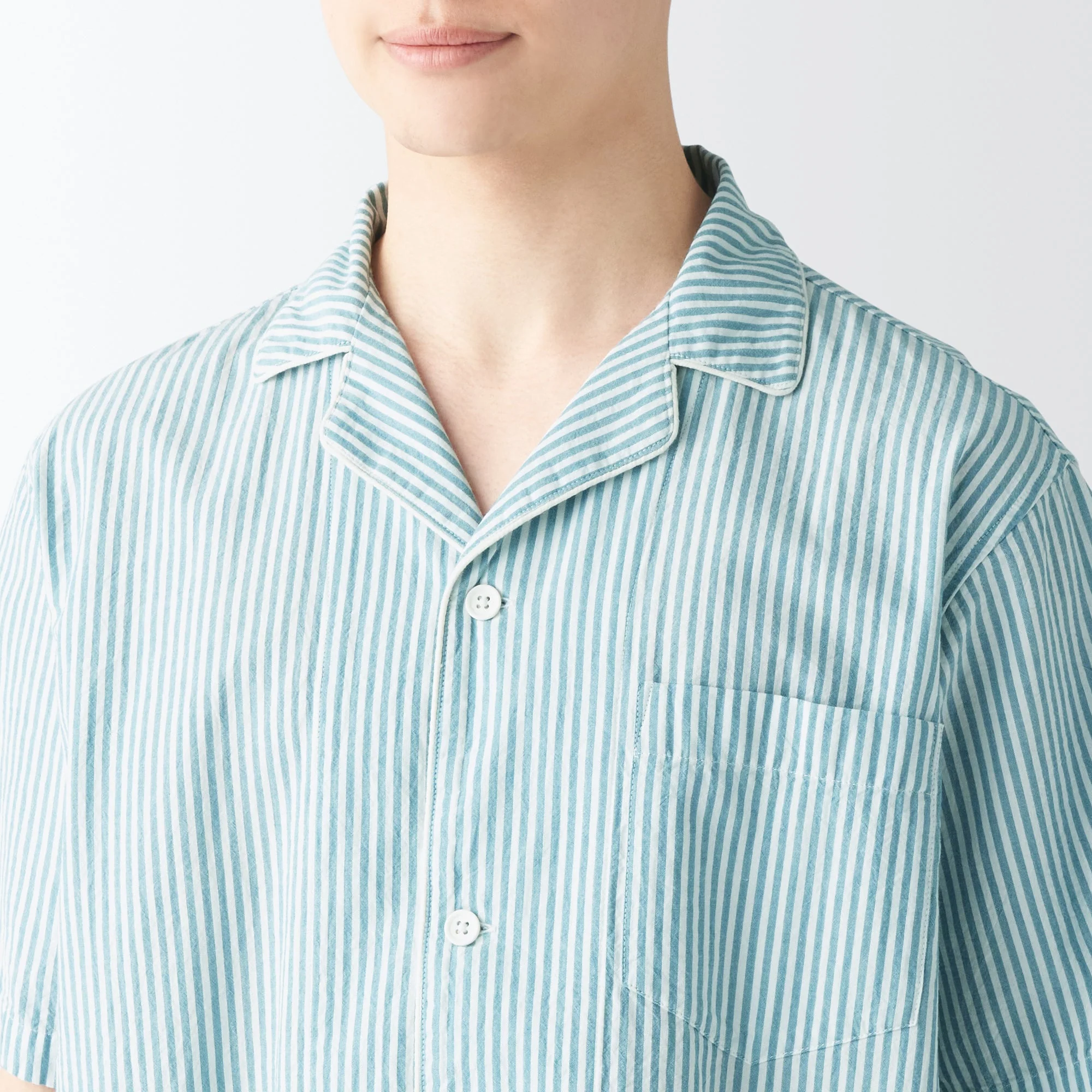 Men's Side Seamless Seersucker Short Sleeve Pajamas - Image 27