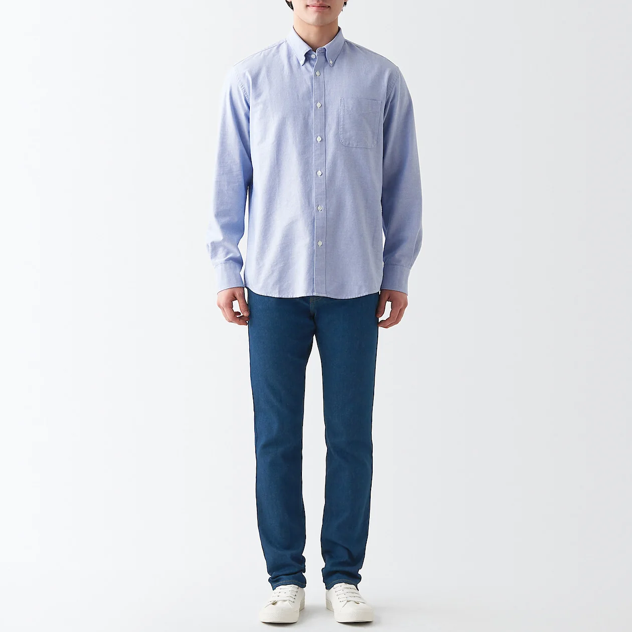 Men's Stretch Denim Slim Pants Blue (L 32inch / 82cm) - Image 4