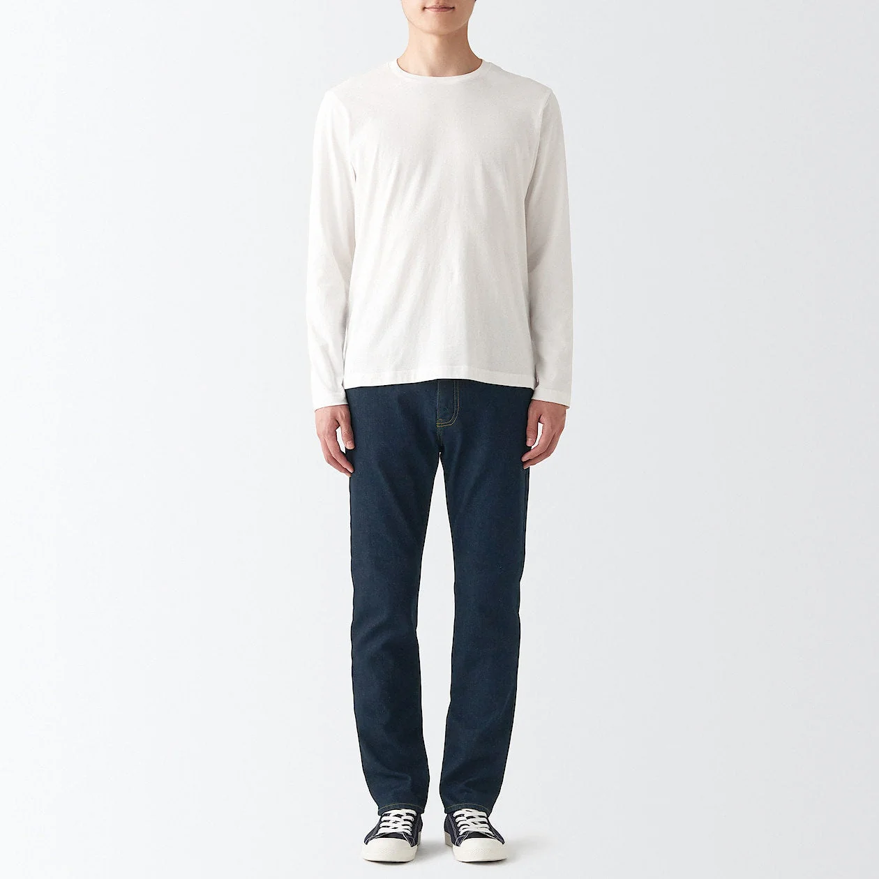 Men's Stretch Denim Slim Pants Dark Navy (L 30inch / 76cm) - Image 5