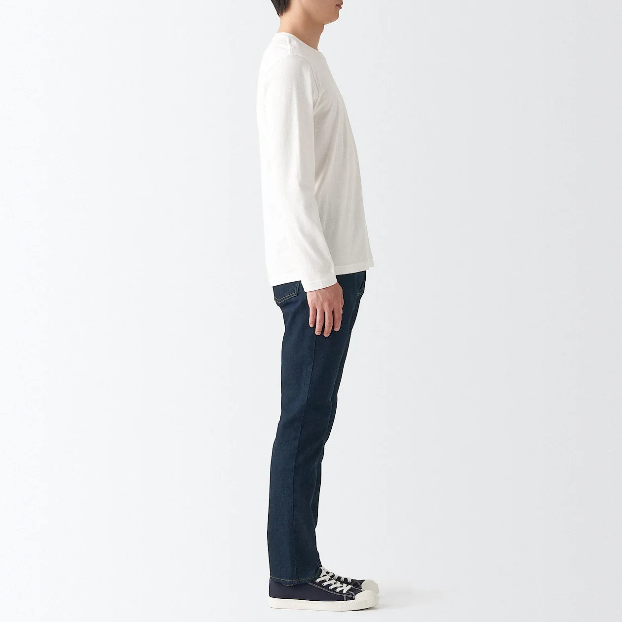 Men's Stretch Denim Slim Pants Dark Navy (L 30inch / 76cm) - Image 6