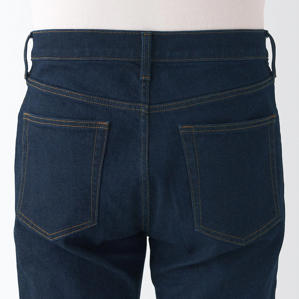 Men's Stretch Denim Slim Pants Dark Navy (L 30inch / 76cm) - Image 9