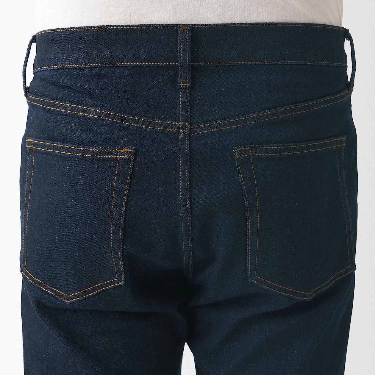 Men's Stretch Denim Slim Pants Dark Navy (L 32inch / 82cm) - Image 9