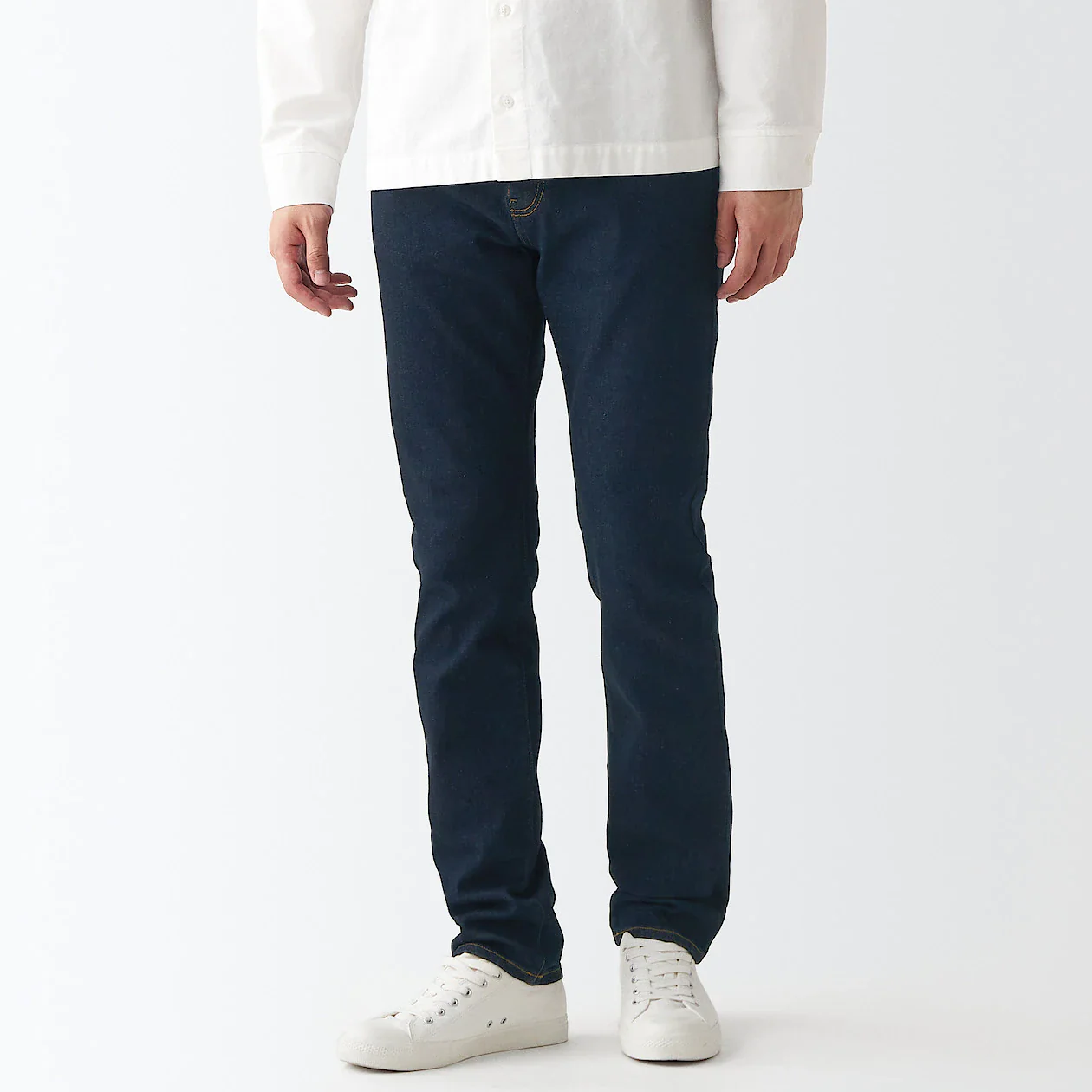 Men's Stretch Denim Slim Pants Dark Navy (L 32inch / 82cm) - Image 3