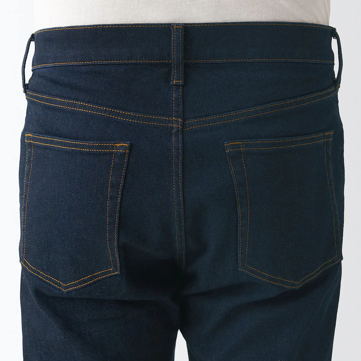 Men's Stretch Denim Slim Pants Dark Navy (L 32inch / 82cm) - Image 9
